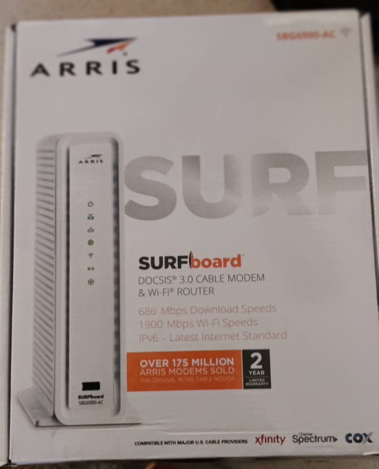 ARRIS SUFFBOARD SBG6900 -AC Docsis 3.0 Cable Mode. & Wi-Fi Router