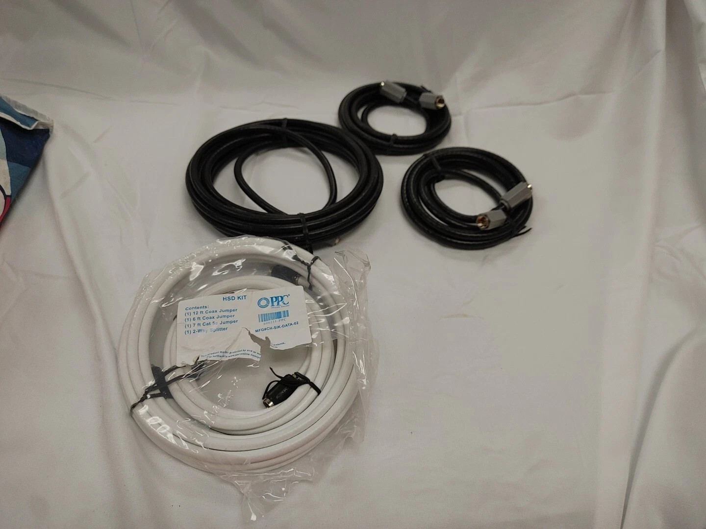 PPC HSD Kit – 12′ & 6′ Coax, 7′ Cat 5e, 2-Way Splitter, Plus Extra Jumper