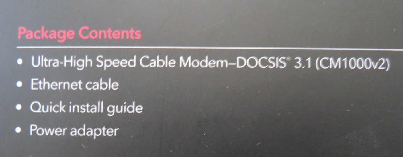 Netgear CM1000 Ultra-High Speed Cable Modem | Docsis® 3.1 New