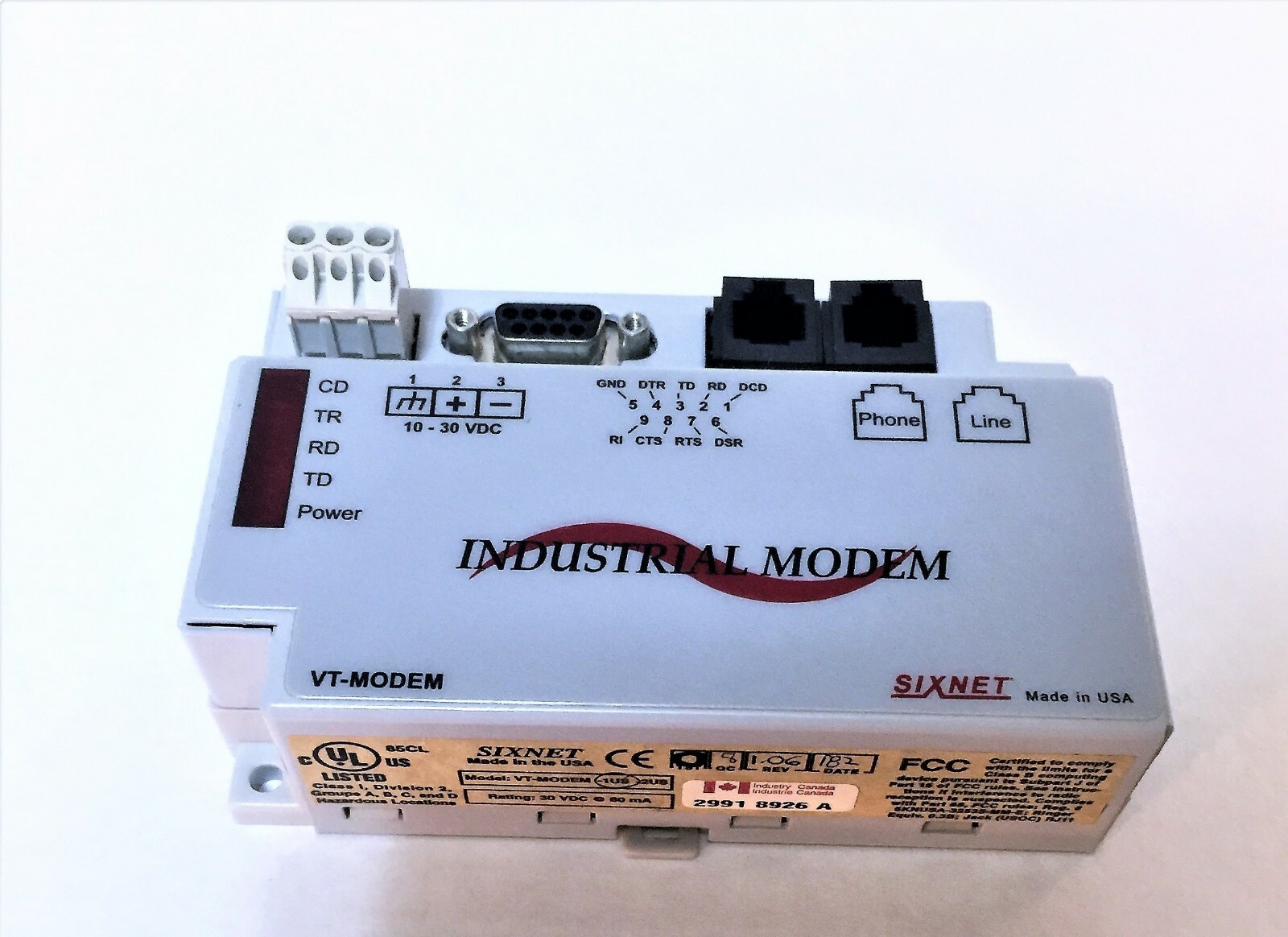 SIXNET VT-MODEM-1US INDUSTRIAL MODEM