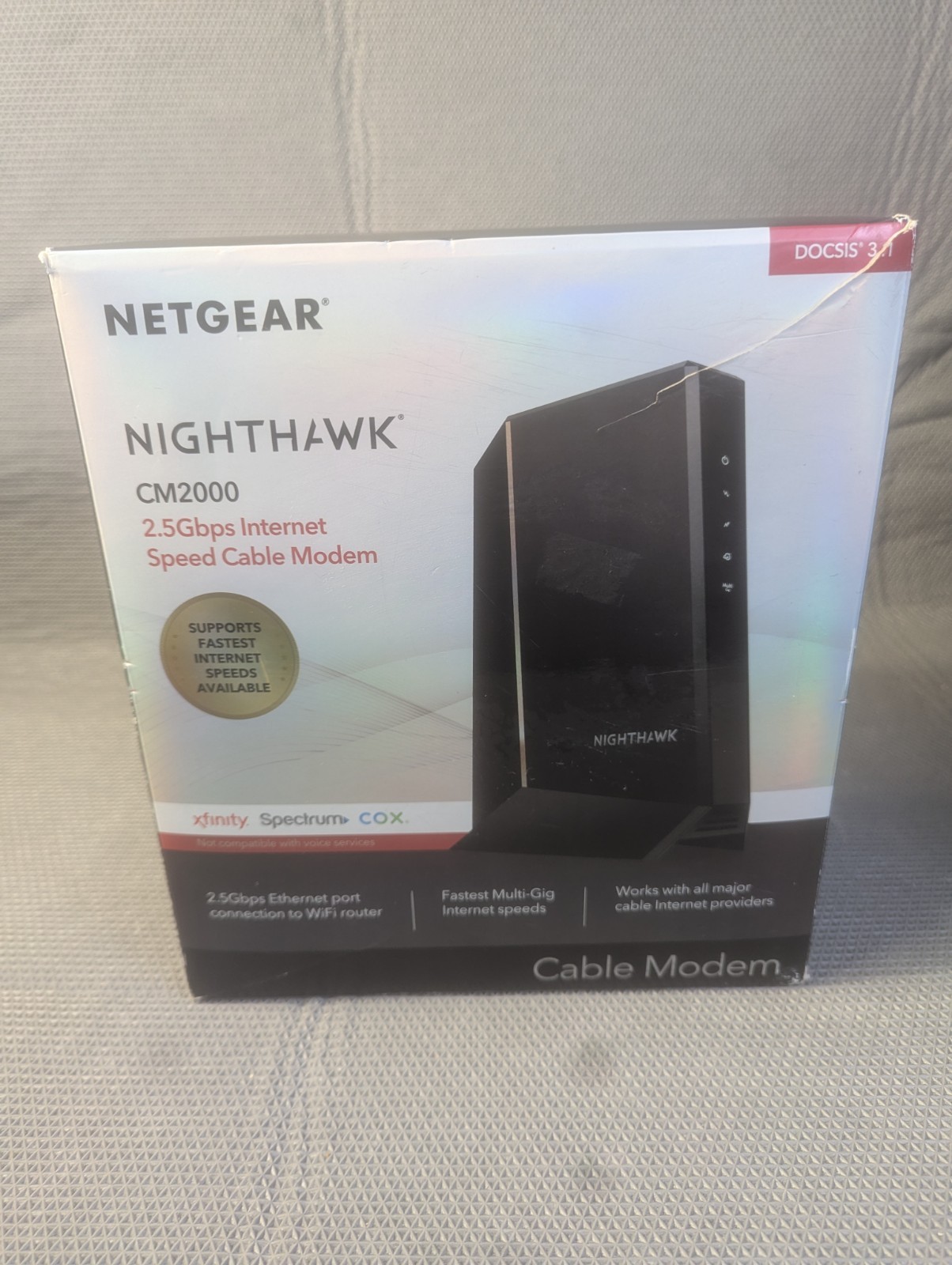 NETGEAR CM2000 Nighthawk 2.5 Gbps Multi Gig DOCSIS 3.1 Cable Modem