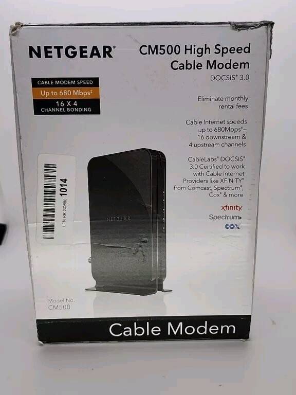 NETGEAR CM500-1AZNAS 16×4 DOCSIS 3.0 Cable Modem Max Download Speeds of 680 Mbps
