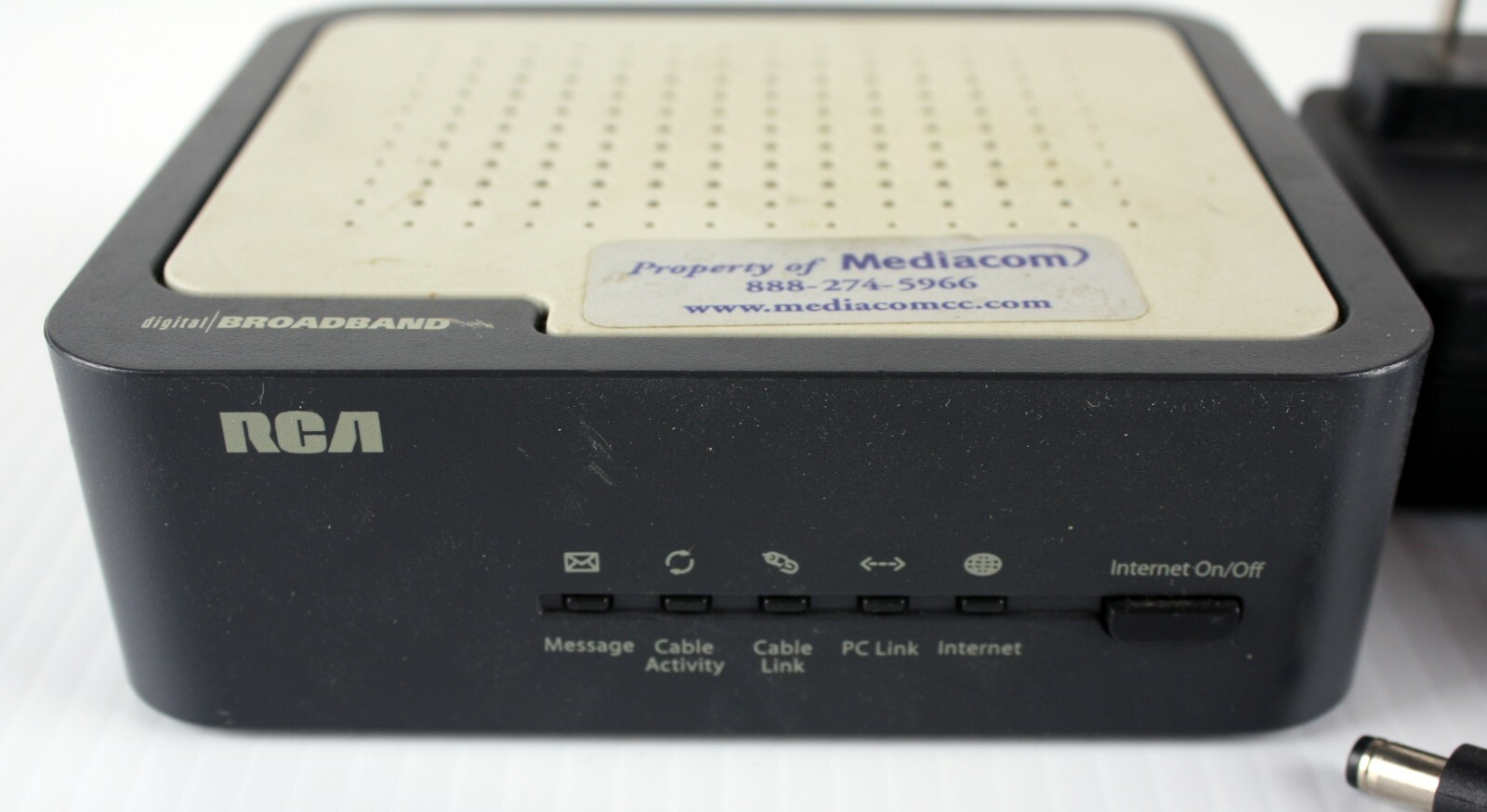 RCA DCM425 Digital Broadband Cable Modem Power Supply w/ AC adapter cord