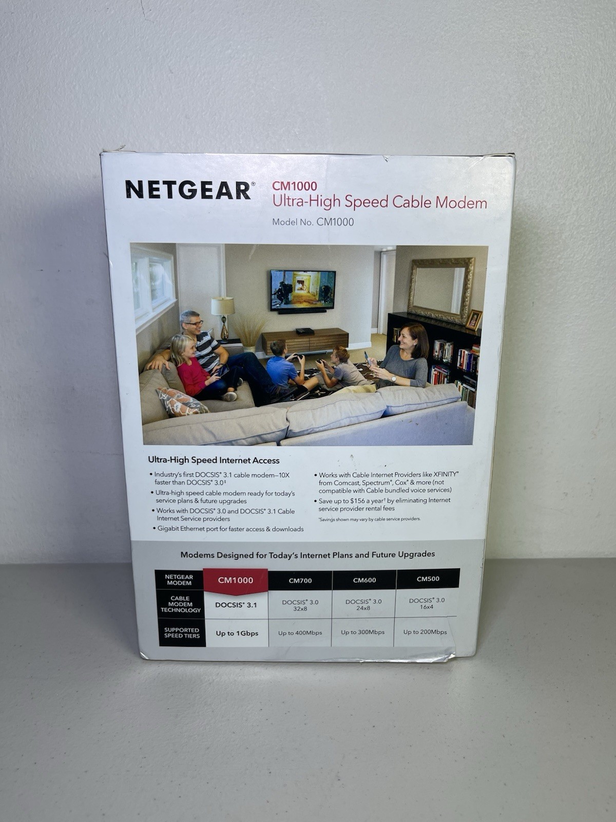 NETGEAR CM1000 DOCSIS 3.1 Up To 1Gbps Cable Modem CM1000-100NAS