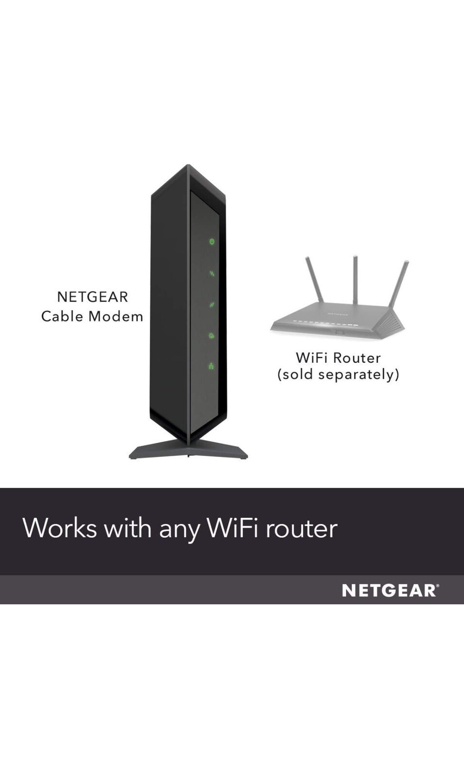 NETGEAR CM700-100NAS High Speed Cable Modem 1.4Gbps DOCSIS 3.0