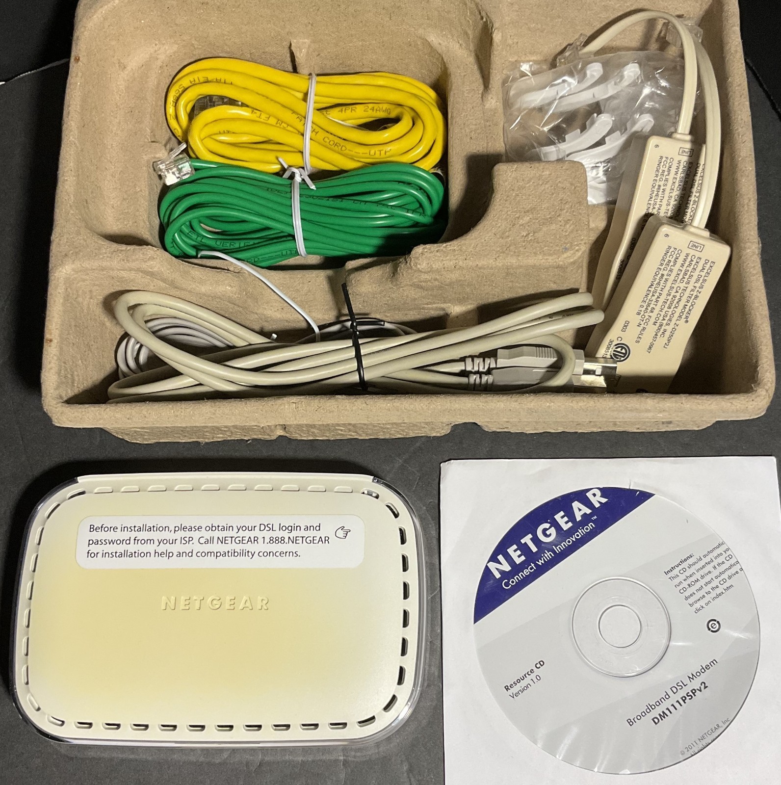 NETGEAR DM111PSP ADSL2+ Modem AND Arris SB6190 Cable Modem – NO Power Cords