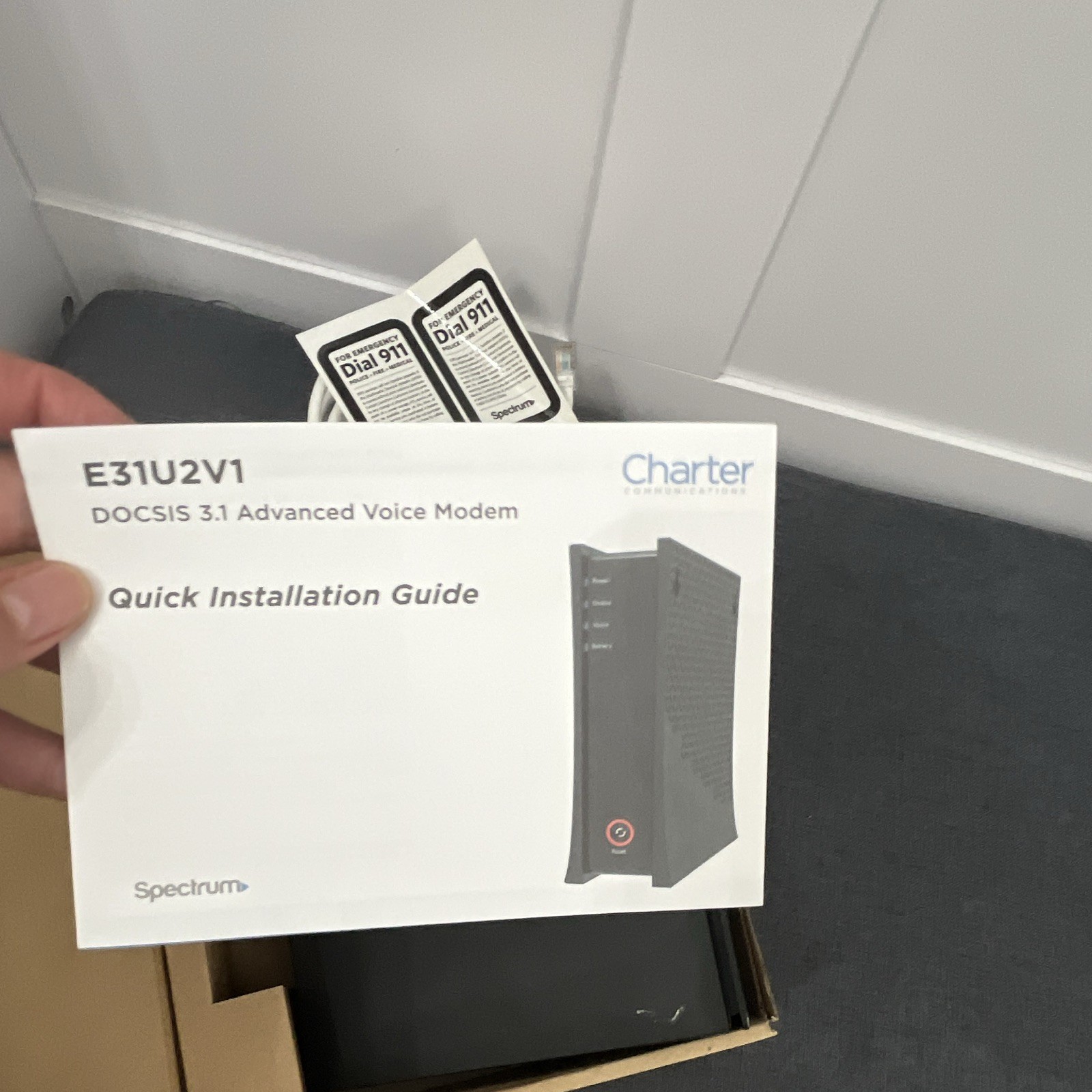 ARRIS E31U2V1 DOCSIS 3.1 VoIP Cable Modem for Spectrum, 2.5 Gbps