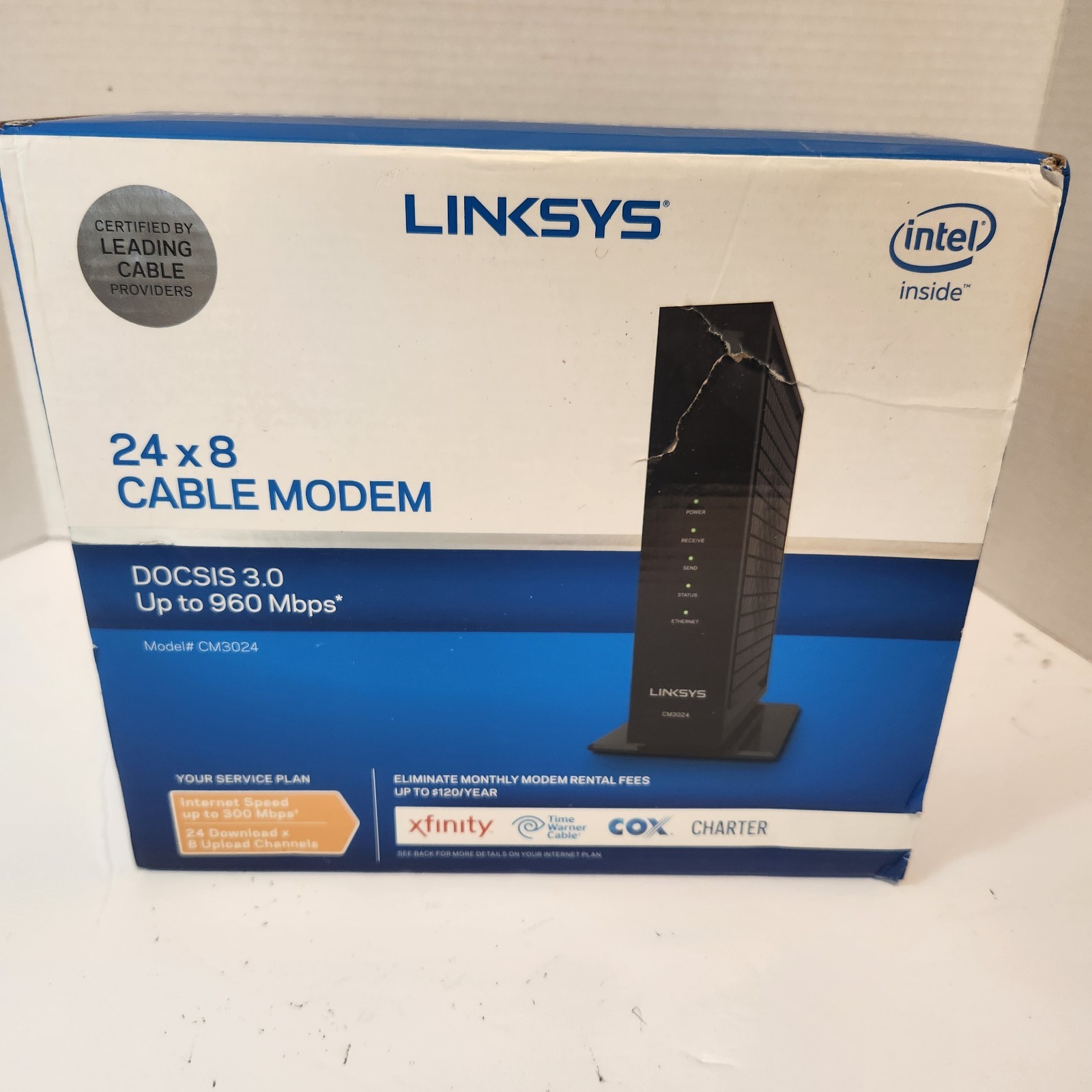 Linksys 24×8 Cable Modem CM3024 Intel Inside 960 Mbps