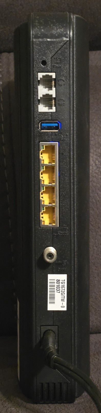 Arris TG1672G GATEWAY WIFI MODEM TG02DHQ1672