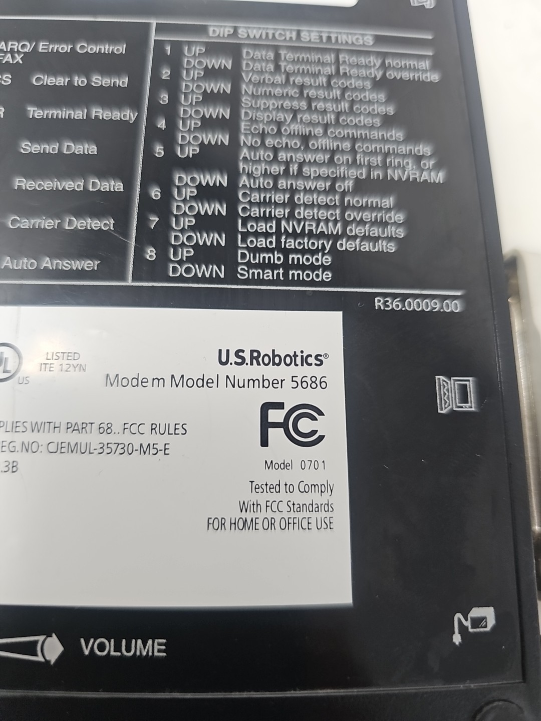 USRobotic 5686 V92 External Faxmodem