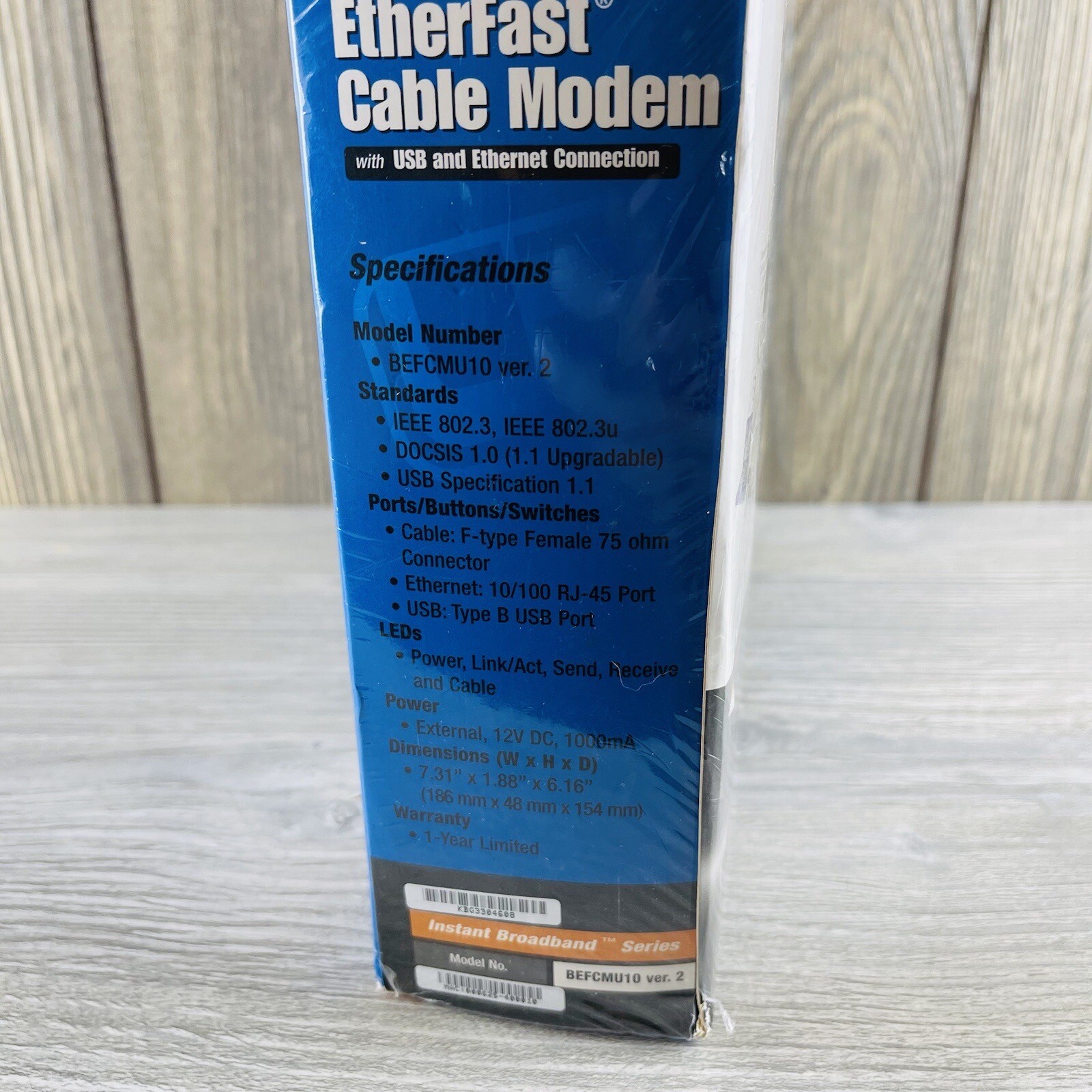 Linksys BEFCMU10 Cable Modem with Cable and USB and Ethernet Connections SEALED