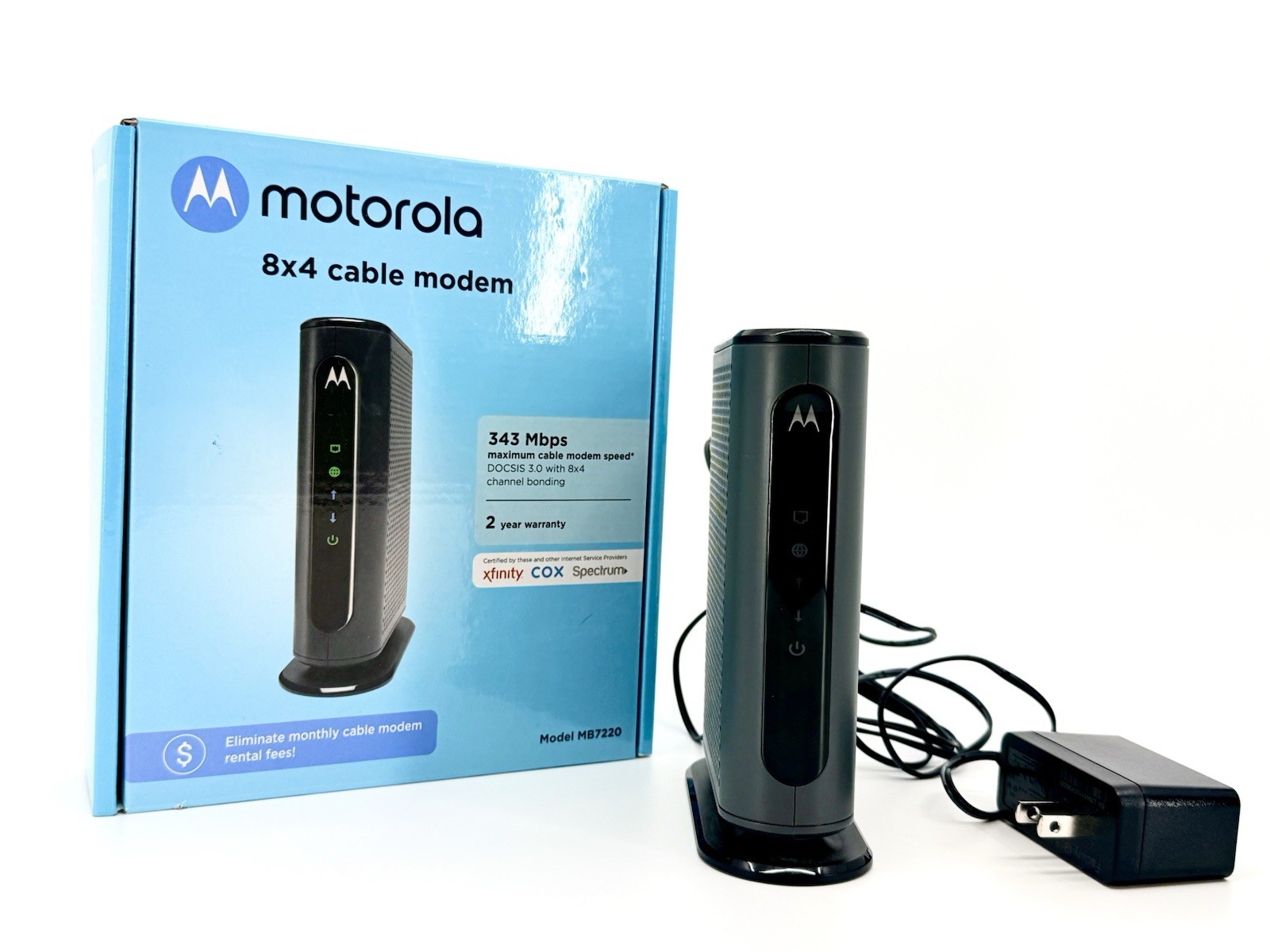 Motorola MB7220 DOCSIS /3.0 Cable Modem 8×4 343 mbps