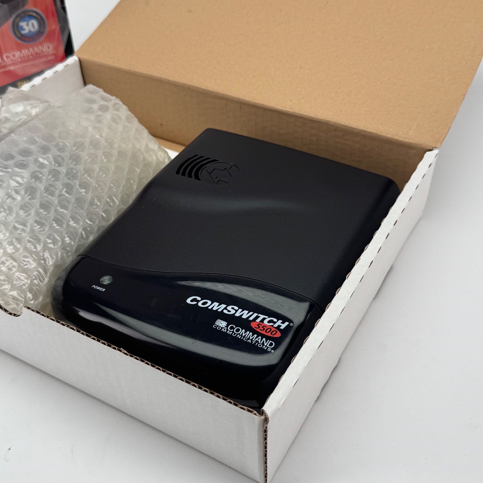 ComSwitch 5500 Phone Line Sharing Switch DSL Fax Modem Router Box w Adapter