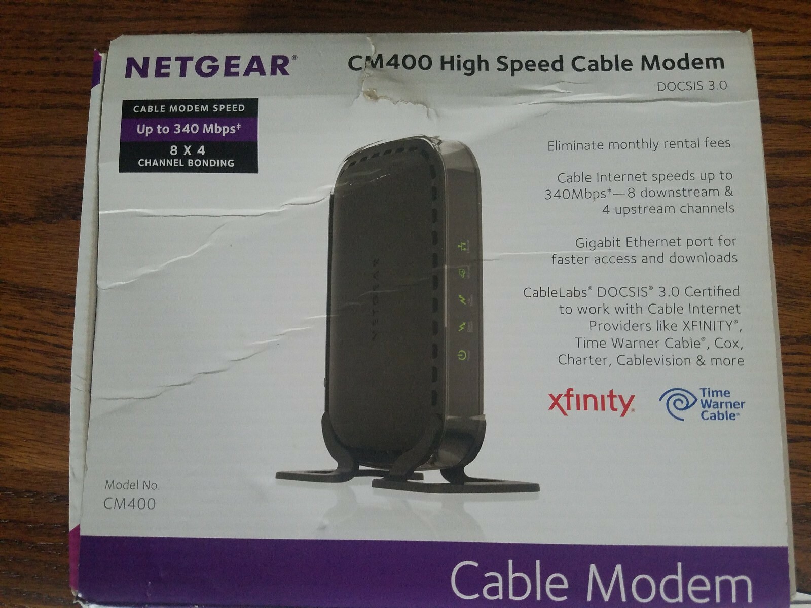 Netgear Cable Modem (CM400-100NAS) DOCSIS 3.0 (340 Mbps)