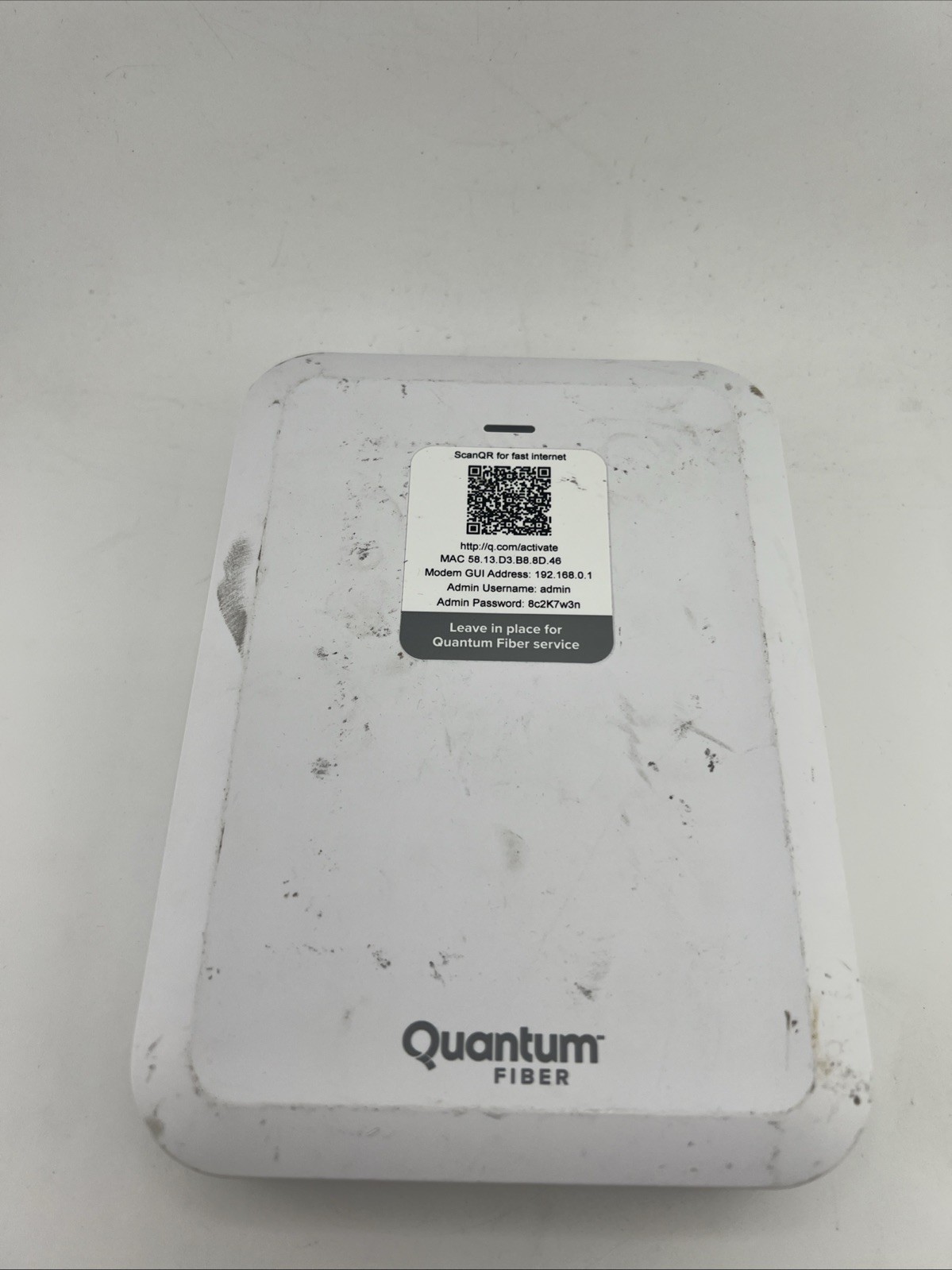 Quantum Fiber C5500XK High Performance Modem No Power Cord