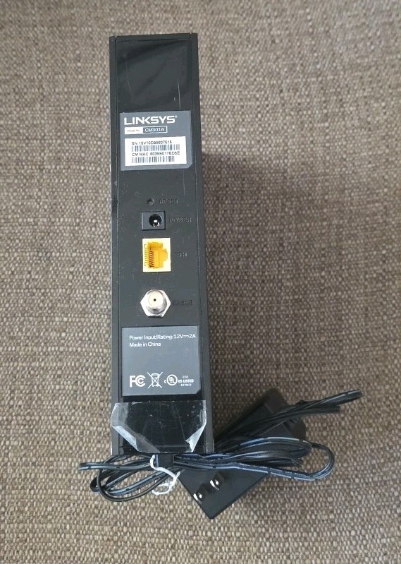 LINKSYS Cable Modem 16×4 Bonded Channels DOCSIS 3.0 Black CM3016