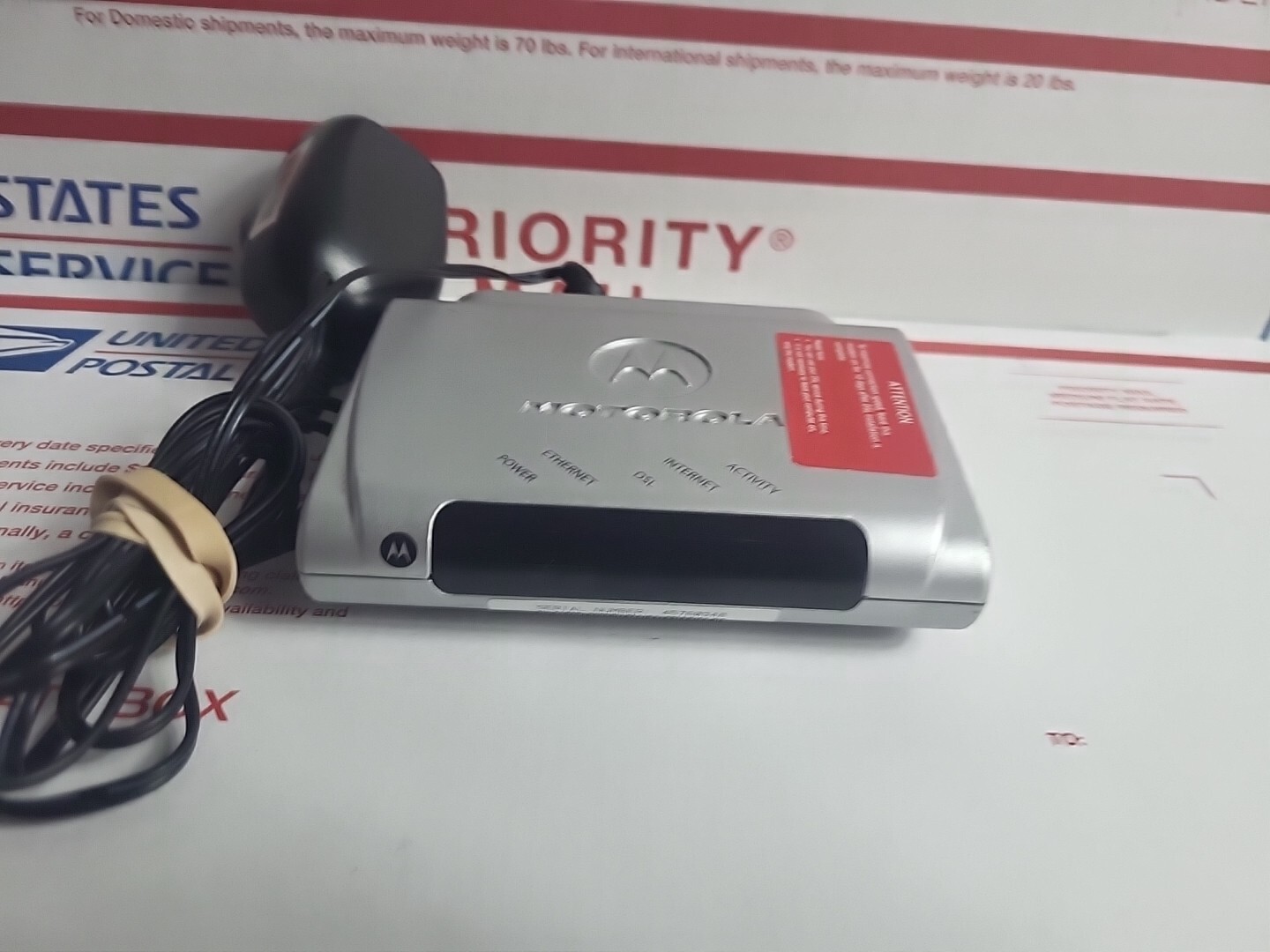 Motorola MSTATEA DSL modem With Power Supply
