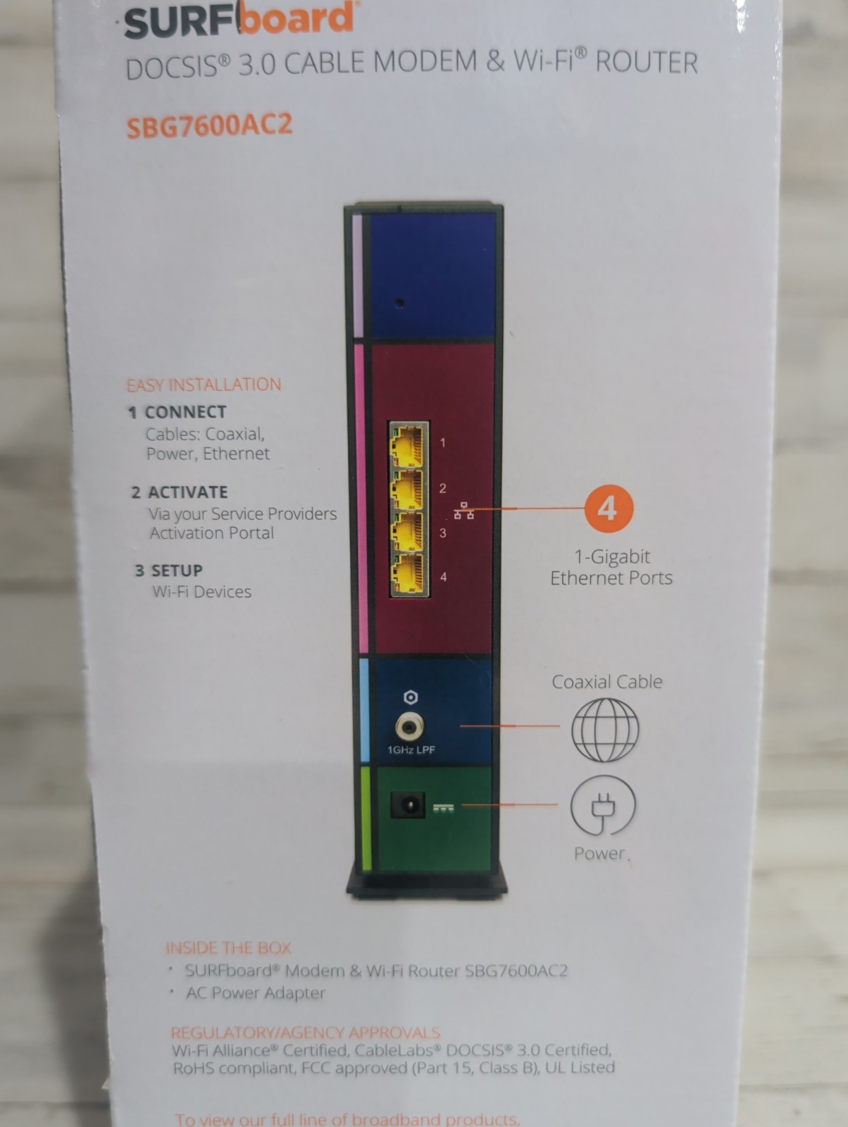 ARRIS SURFboard SBG7600AC2 DOCSIS 3.0 Cable Modem AC2350 Wi-Fi Router