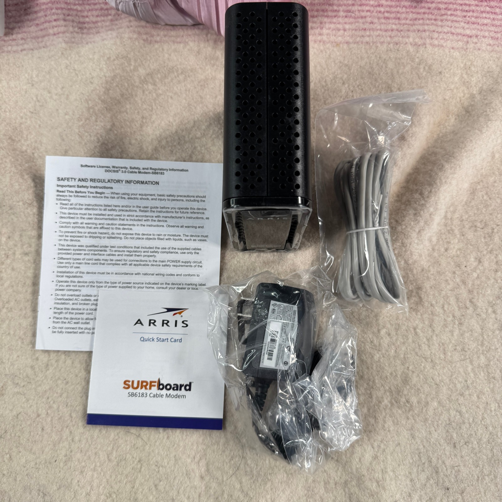 ARRIS SURFboard SB6183 DOCSIS 3.0 16×4 Cable Modem Open Box Unused
