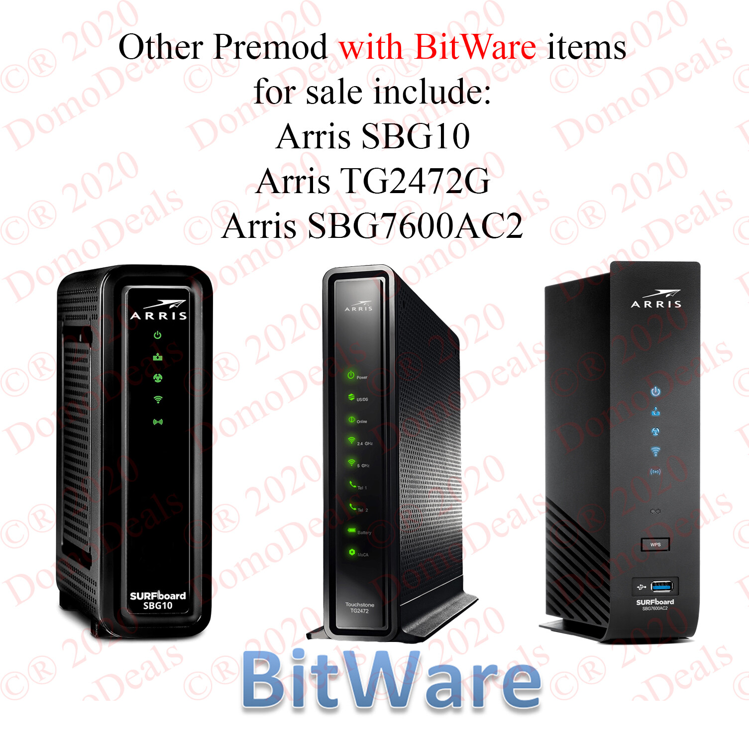 Arris SB6190 DOCSIS 3.0 Cable Modem premod with BitWare