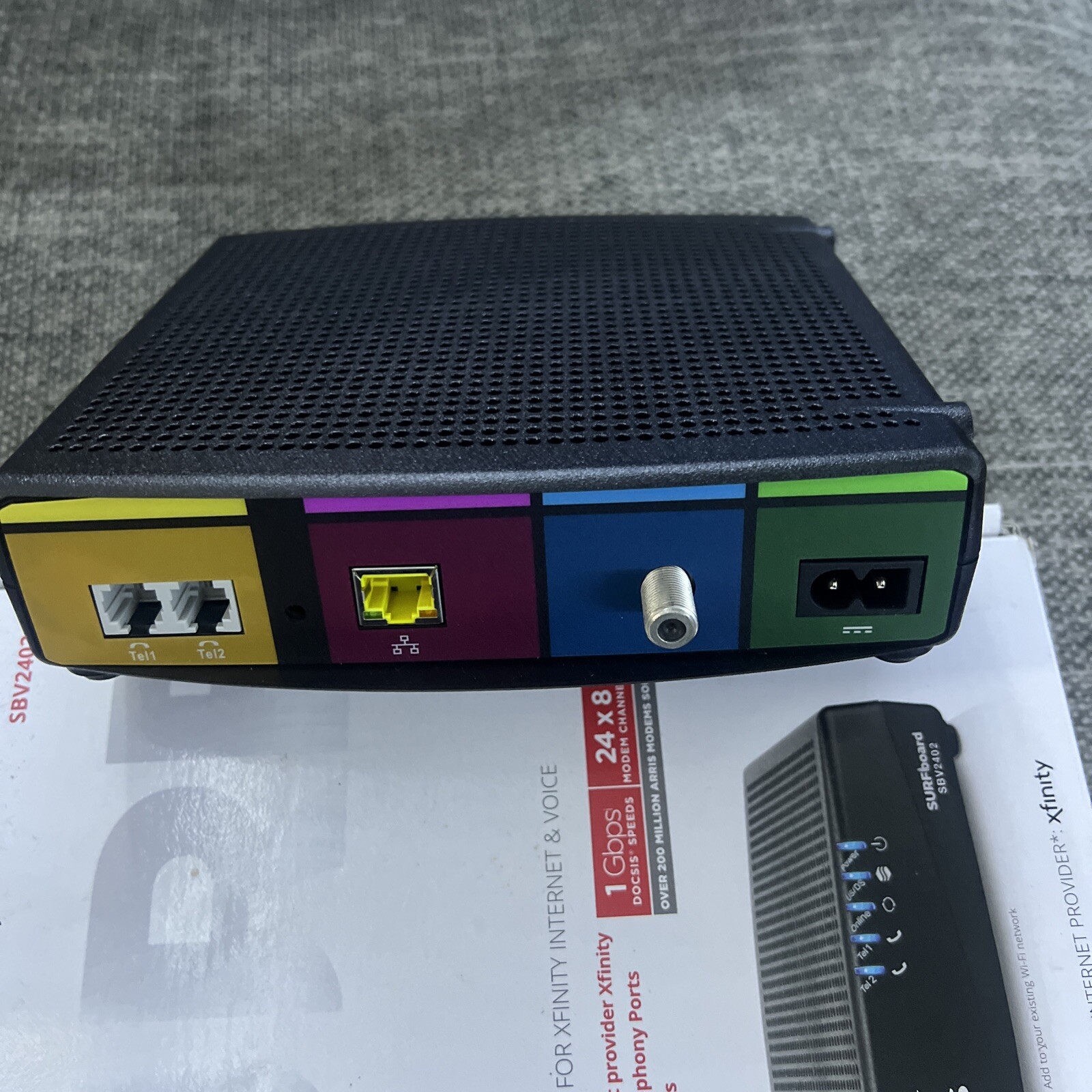 BRAND NEW ARRIS SBV2402 SURFboard 24×8 Cable Modem DOCSIS 3.0 works w/ Xfinity