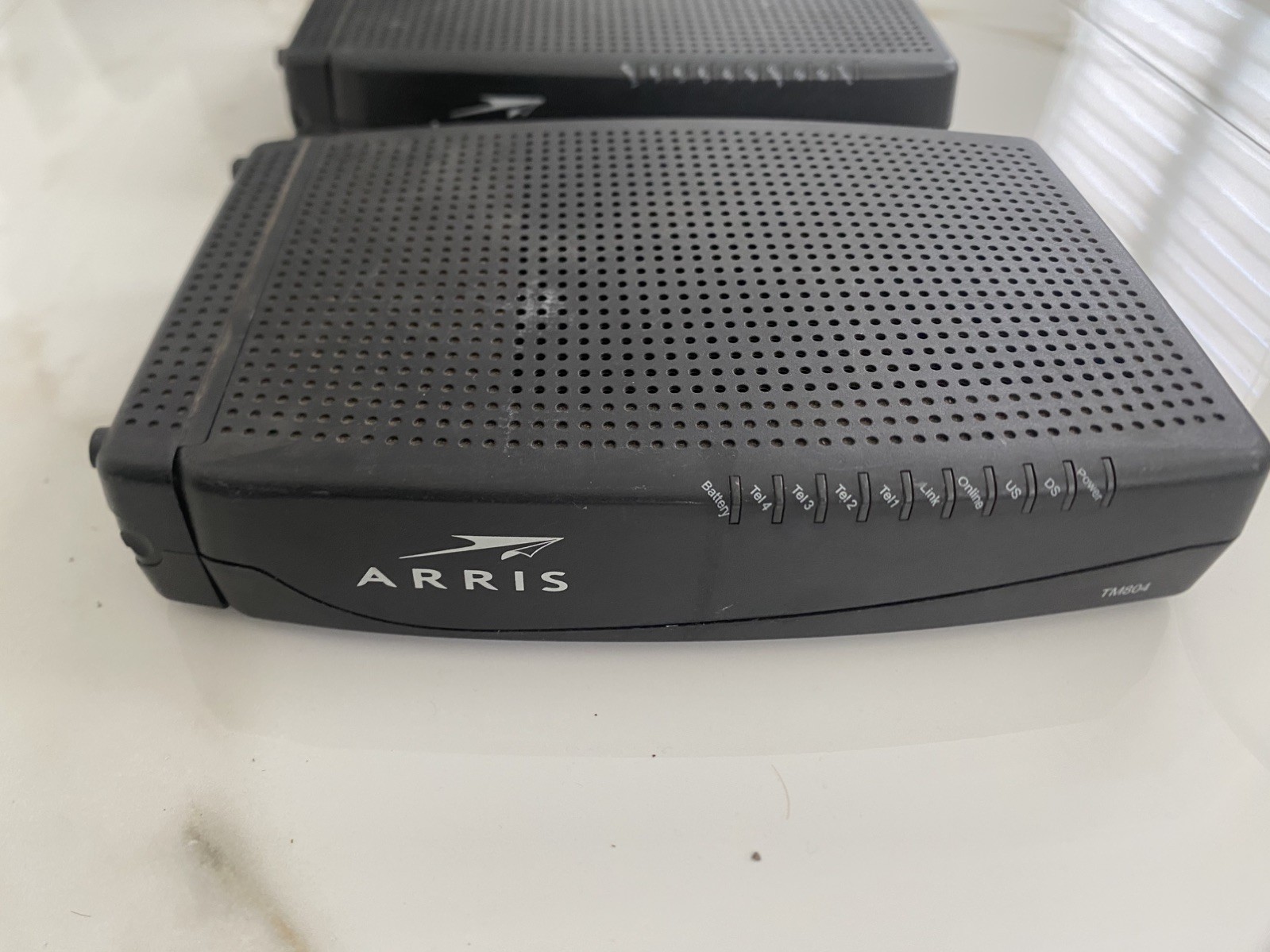ARRIS TM804G TOUCHSTONE BLACK MODEM TM04DHD804 LOT OF 2 USED
