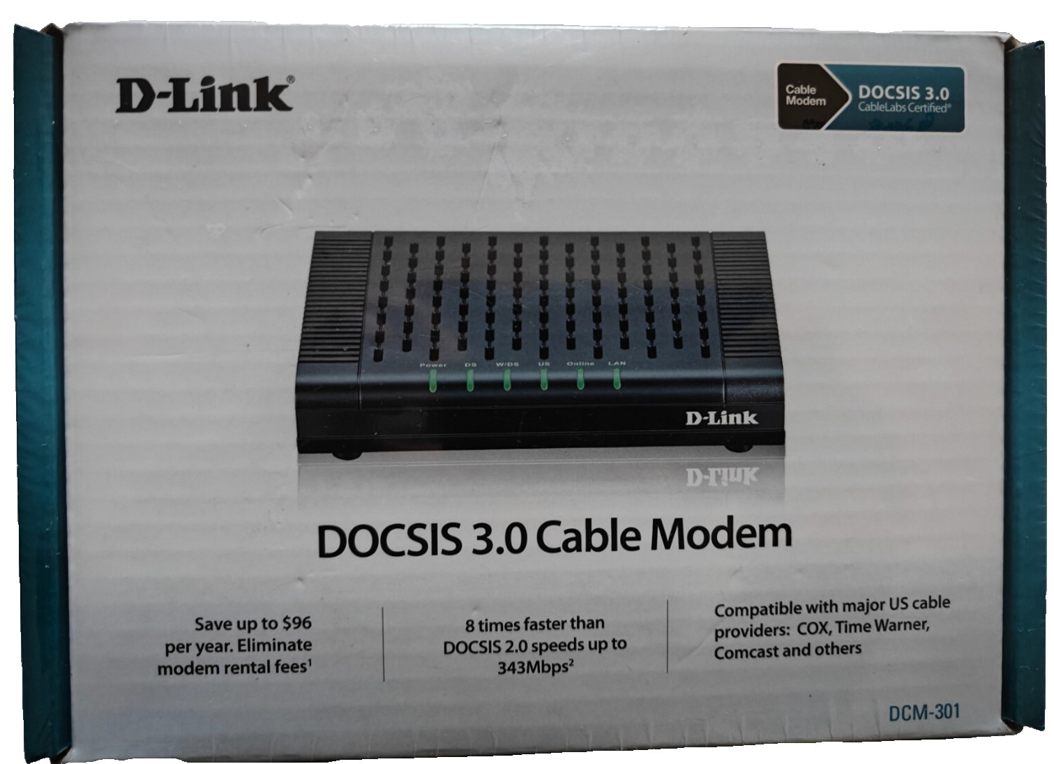 D-Link DOCSIS 3.0 Cable Modem DCM-301 343Mbps