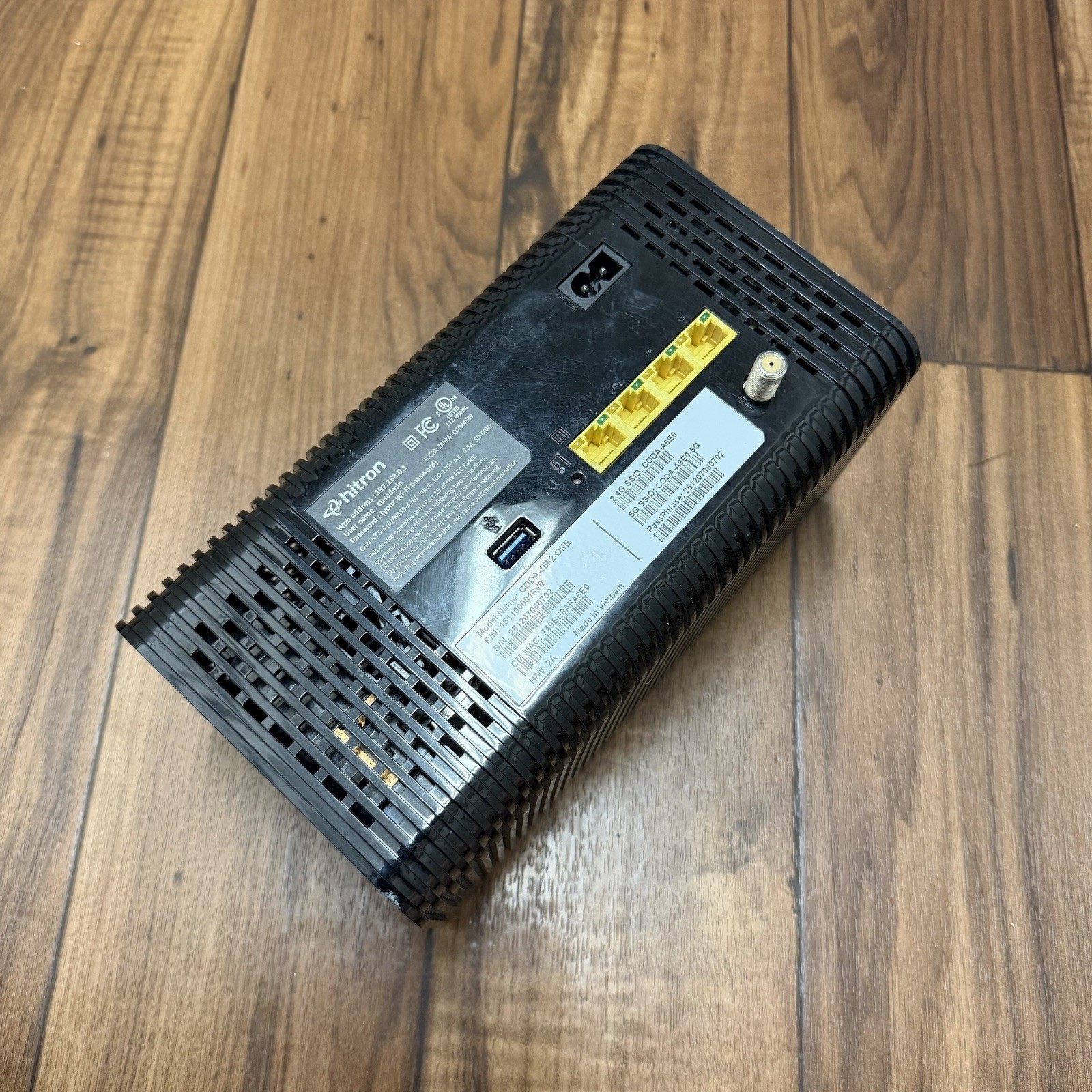 Hitron Coda-4582-ONE MDC DOCSIS 3.1 Cable Modem Router **No Power Cord Unit Only