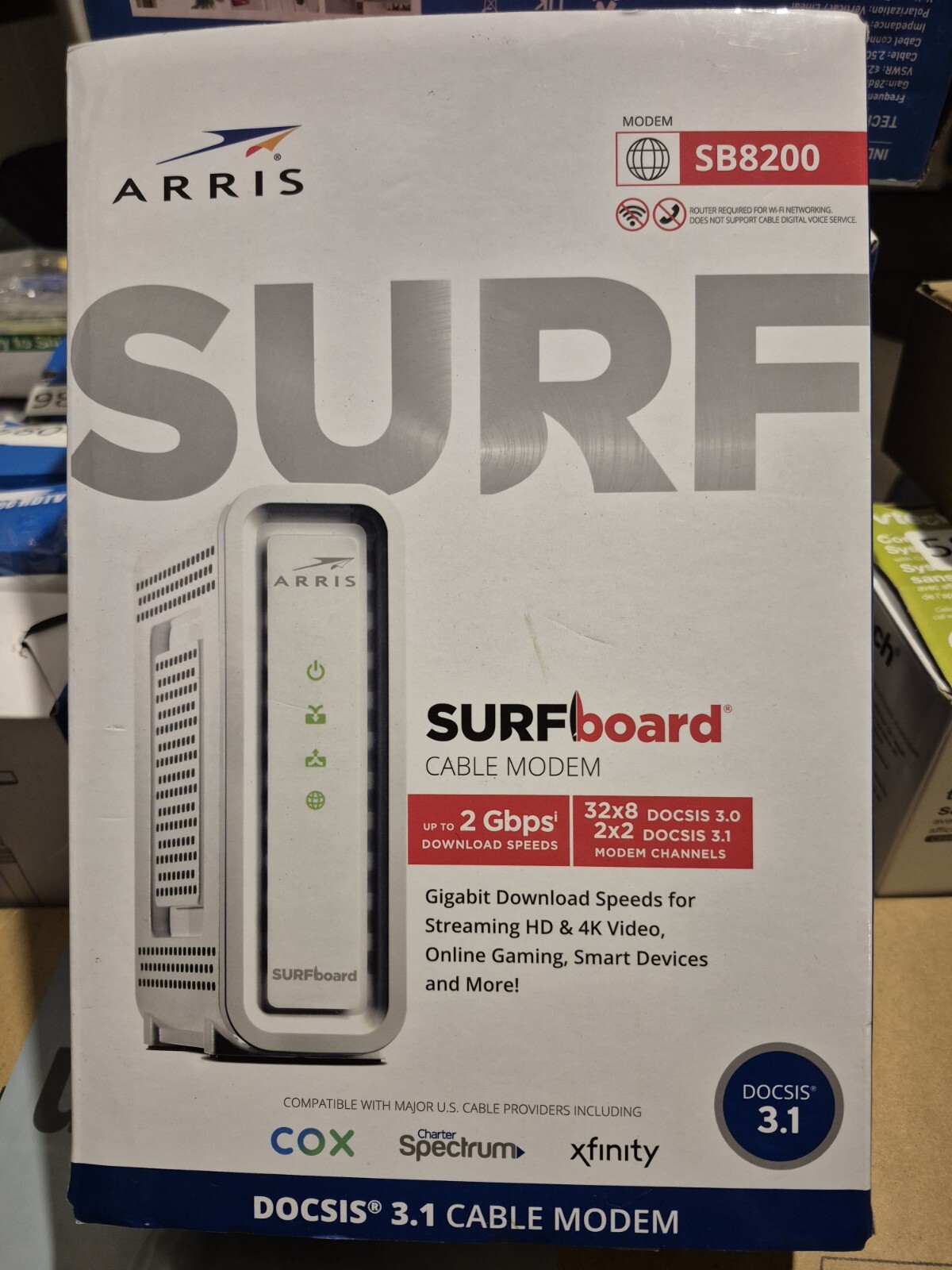ARRIS SURFboard SB8200 DOCSIS 3.1 10 Gbps Cable Modem