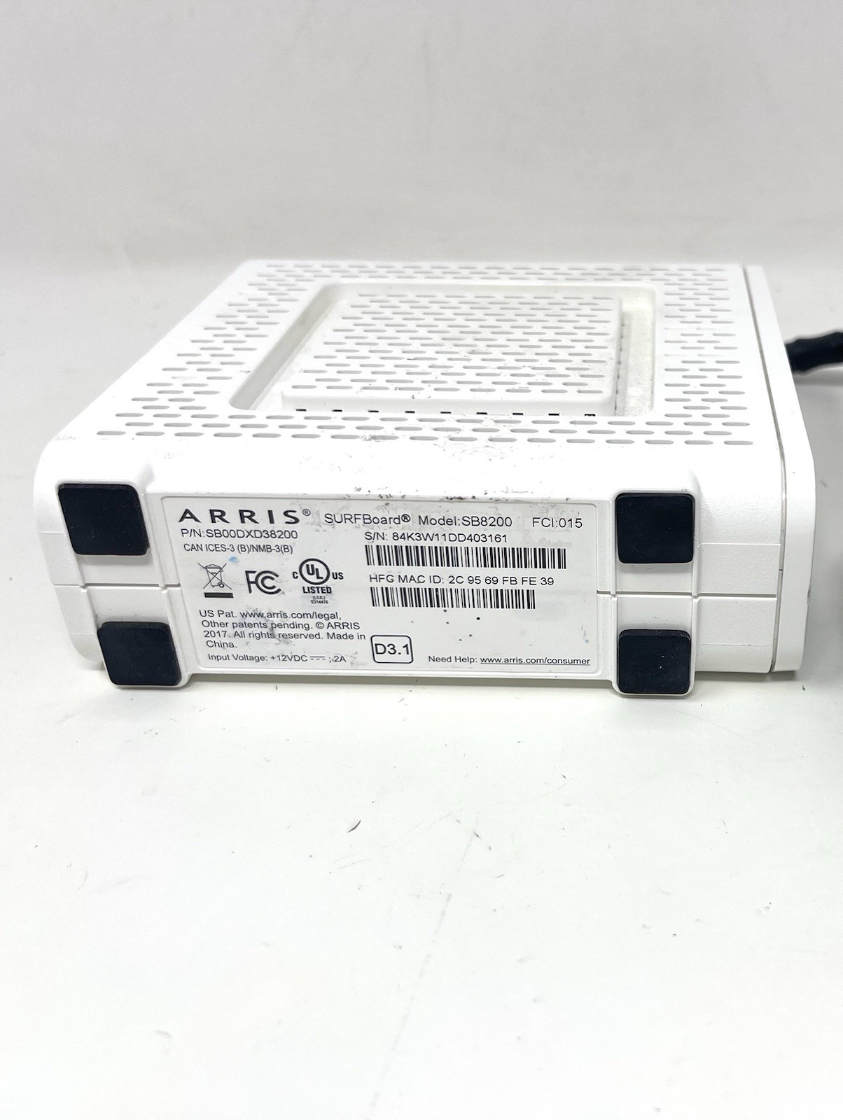 ARRIS SB8200 Cable Modem DOCSIS 3.1 Modem PARTS/DOESNT TURN ON No PSU