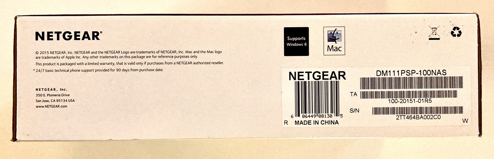 NETGEAR Broadband ADSL2+ Ethernet DSL Modem DM111PSP COMPLETE IN BOX CIB Tested!