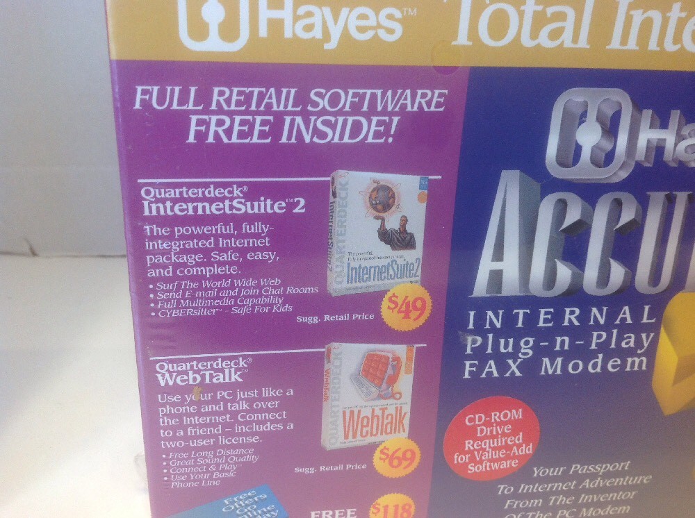 Hayes Accura 288 Internal Plug-n-Play Fax Modem New Sealed