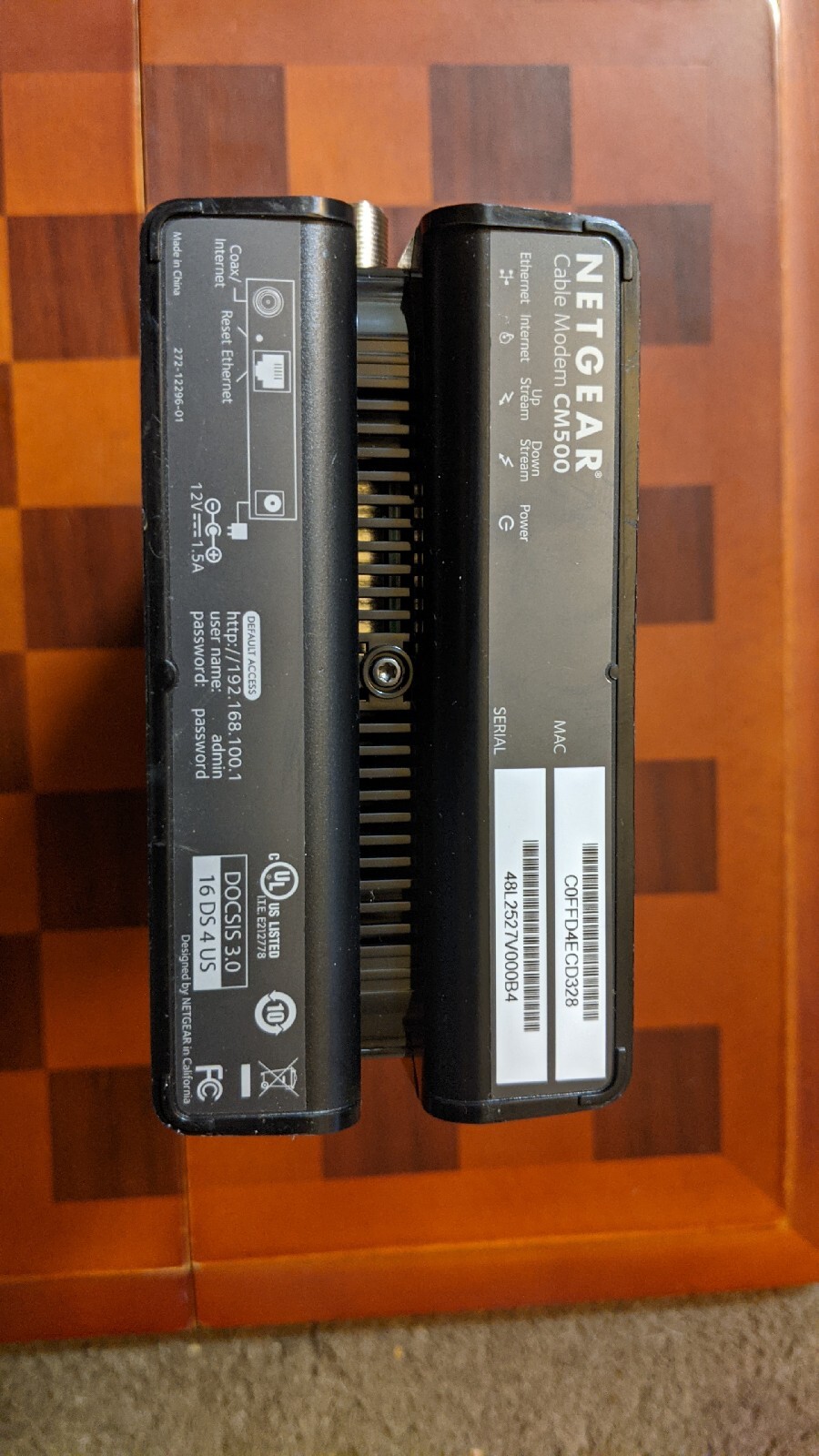 NETGEAR CM500 (CM500100NAS) 680 Mbps – Black – Untested – S117