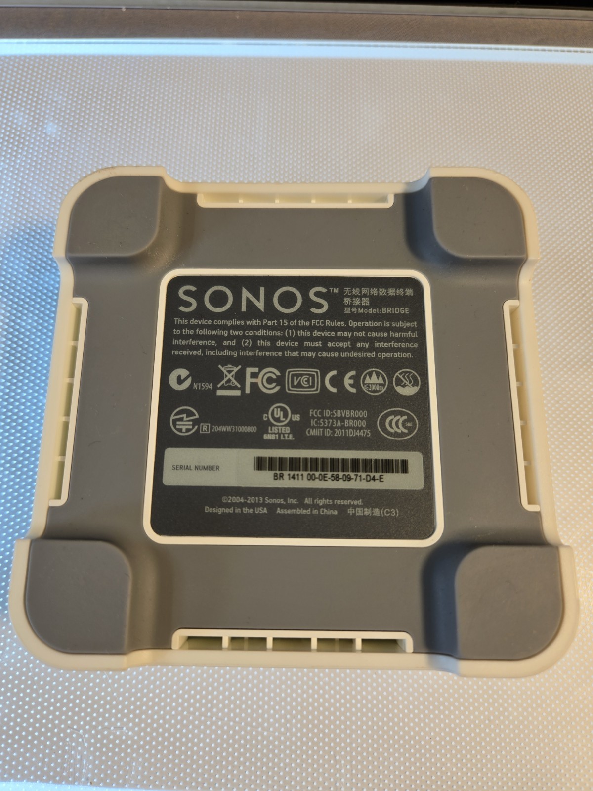 Sonos BRIDGE White Network Adapter Ethernet Switch 2x RJ-45 200 Mbps