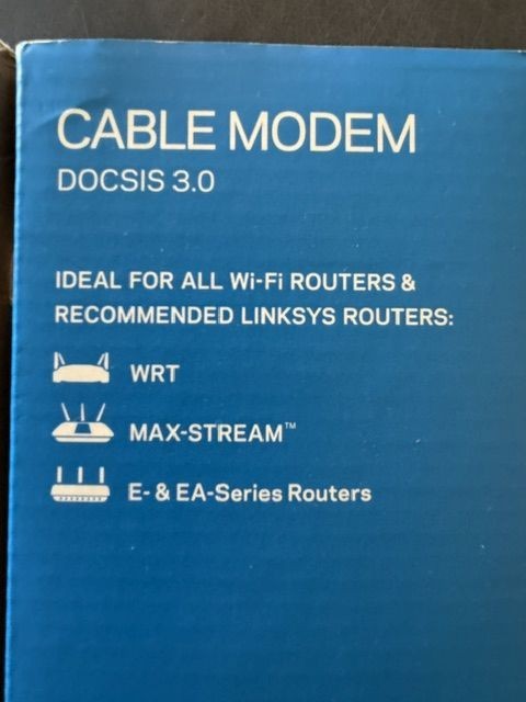 LINKSYS CM3024 High Speed DOCSIS 3.0 24×8 Cable Modem With Power Cable