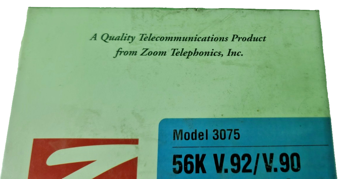 New Vintage Zoom 3075 56k V.92/V.90 PC Card Modem. PCMCIA