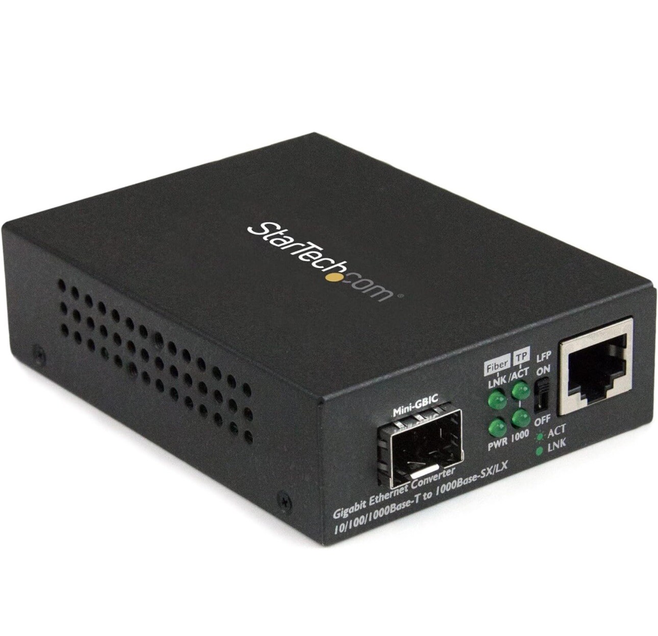 StarTech.com MCM1110SFP Gigabit Ethernet Fiber Media Converter with Open SFP