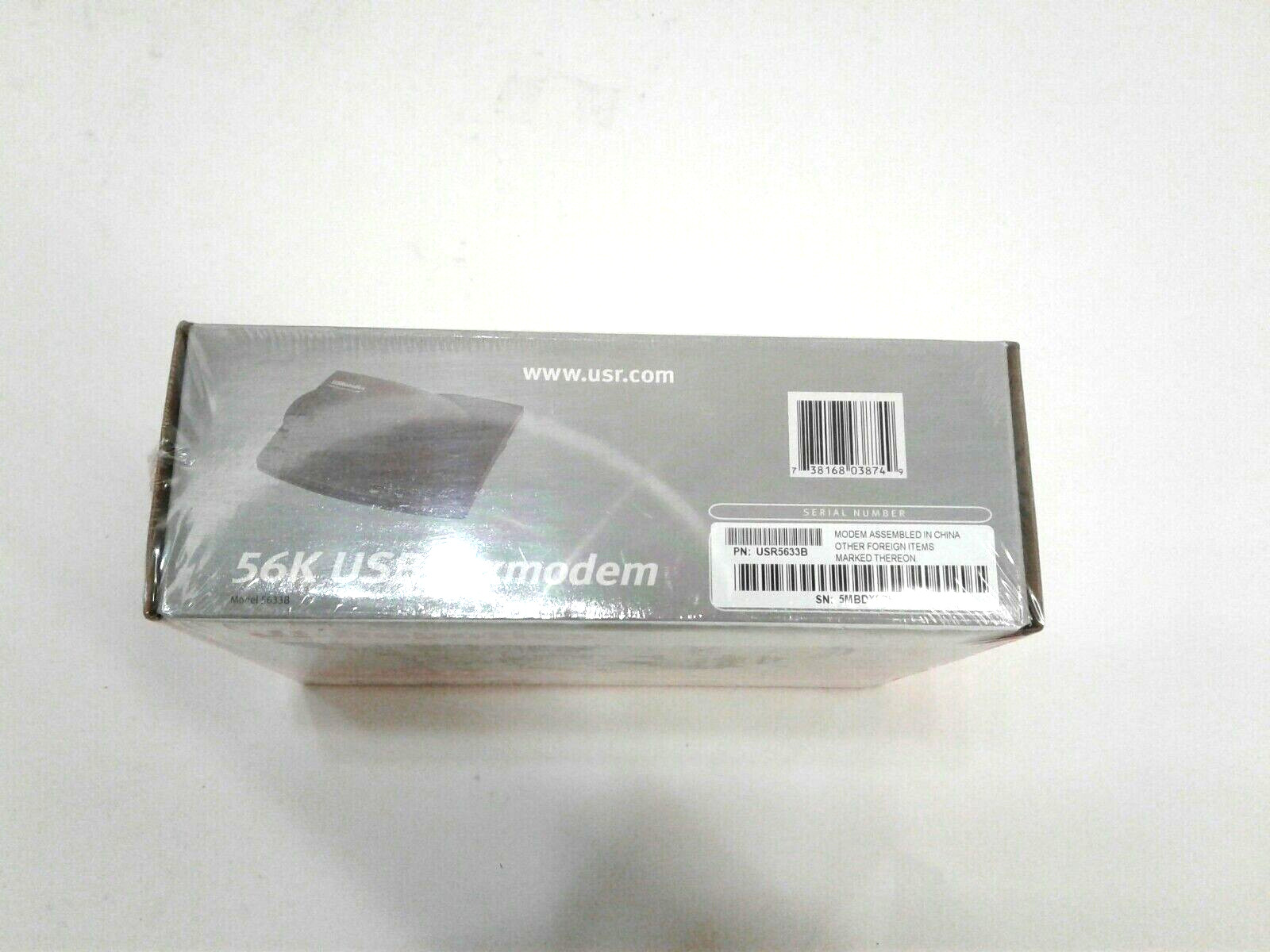 US Robotics USR5633B 56K USB FaxModem Advanced Dial-Up Connectivity Plug & Play