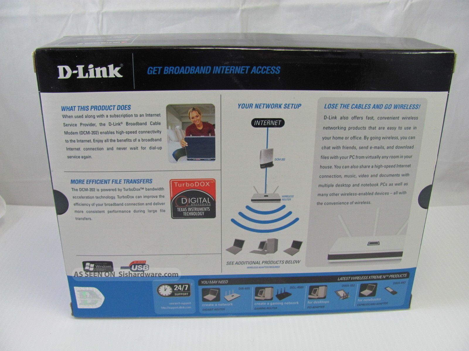 D-Link DCM-202 DOCSIS 2.0 USB/Ethernet Cable Modem