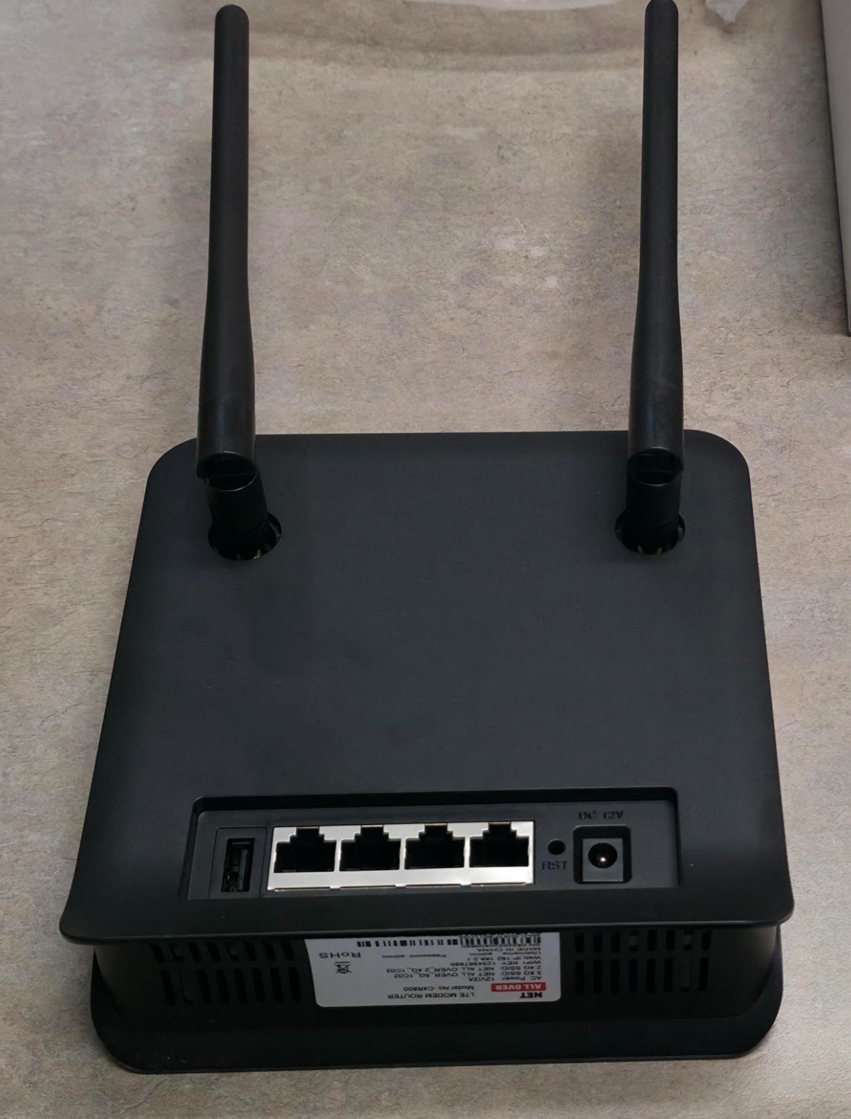 GTEN 4G LTE Cat 18 Unlocked Modem Router – Black Up to 1.2 Gbps