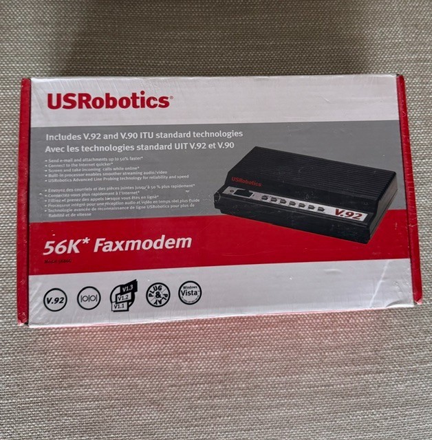 New! USRobotics 56K Faxmodem V.92/V.90 USR5686G Sealed