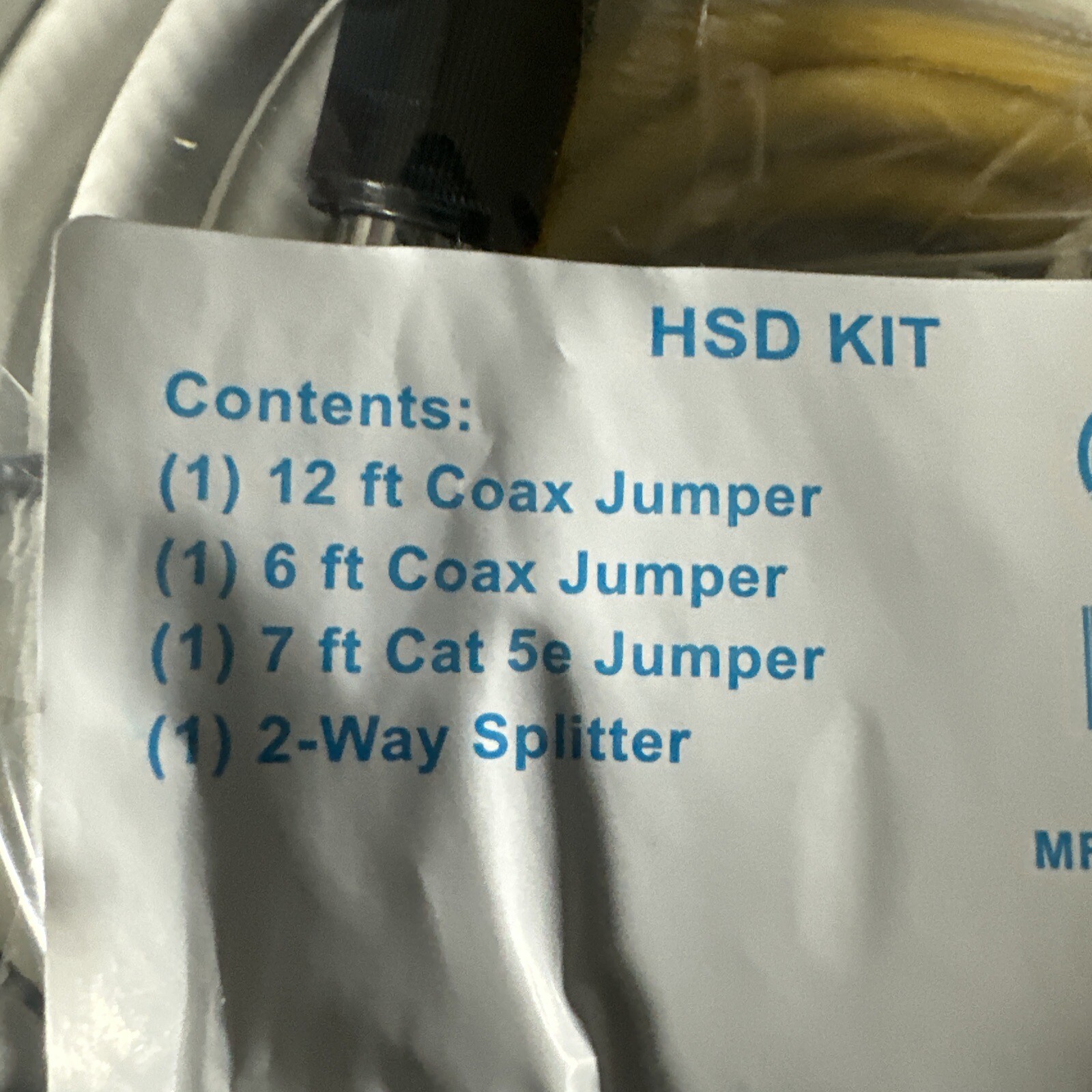 HSD Kit (12ft Coax, 6ft Coax, 7ft CAT5, 2-Way Splitter) FREE SHIPPING