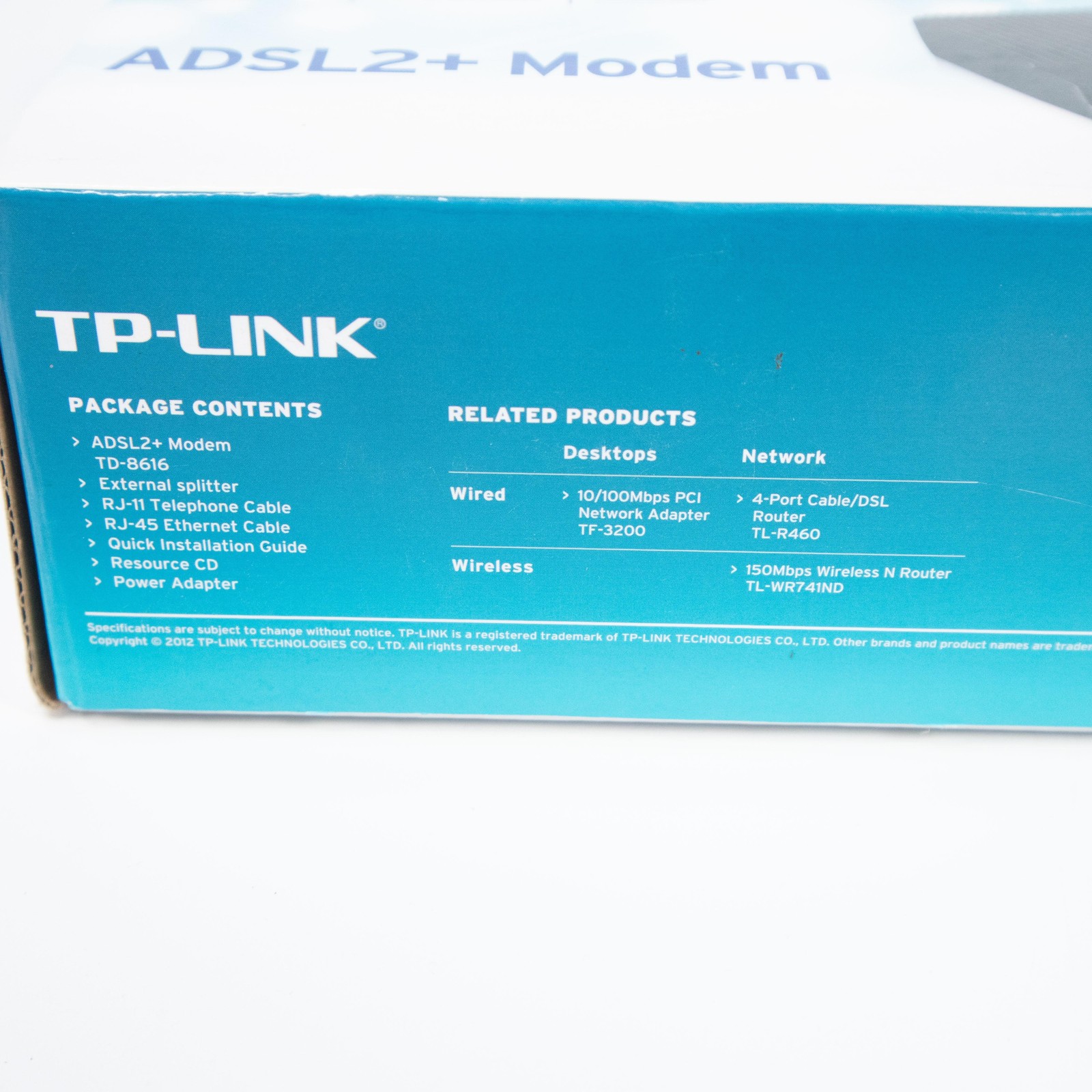 TP-Link TD-8616 External ADSL2+ Modem 10/100 Ethernet 1-Port Wired DSL Black