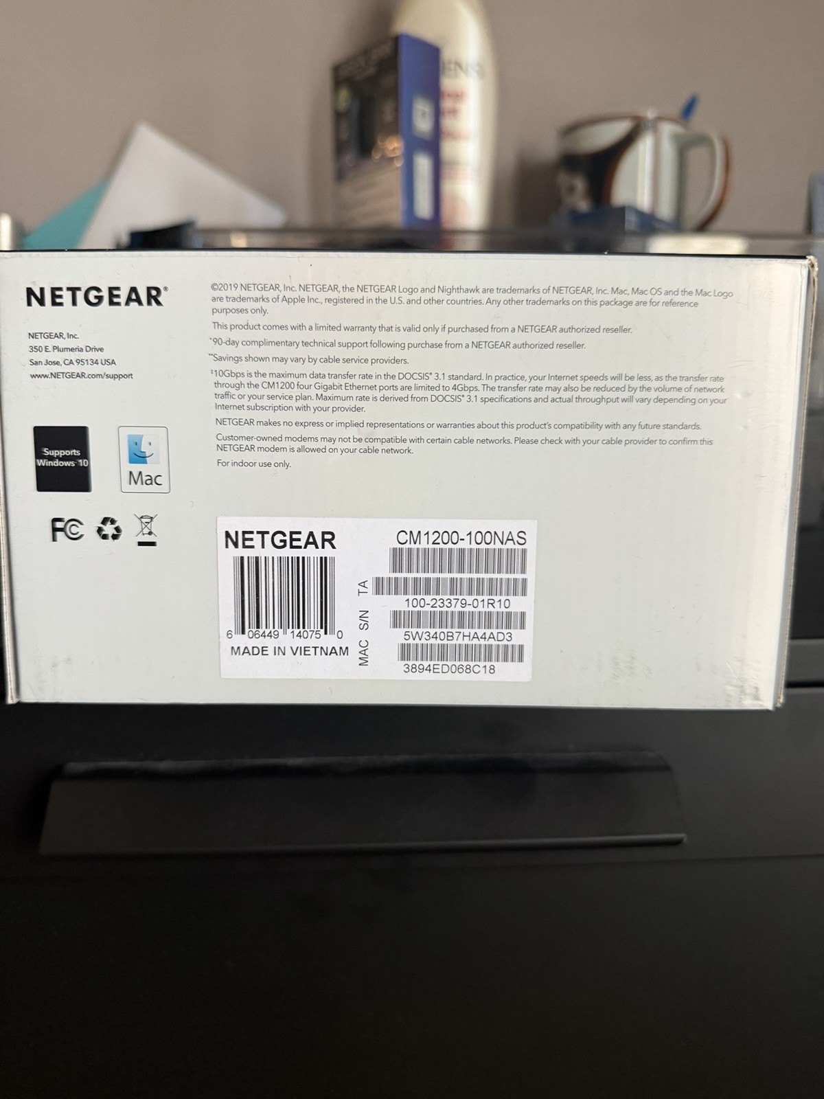 NEW NETGEAR Nighthawk CM1200-100NAS DOCSIS 3.1 Cable Modem OEM Genuine