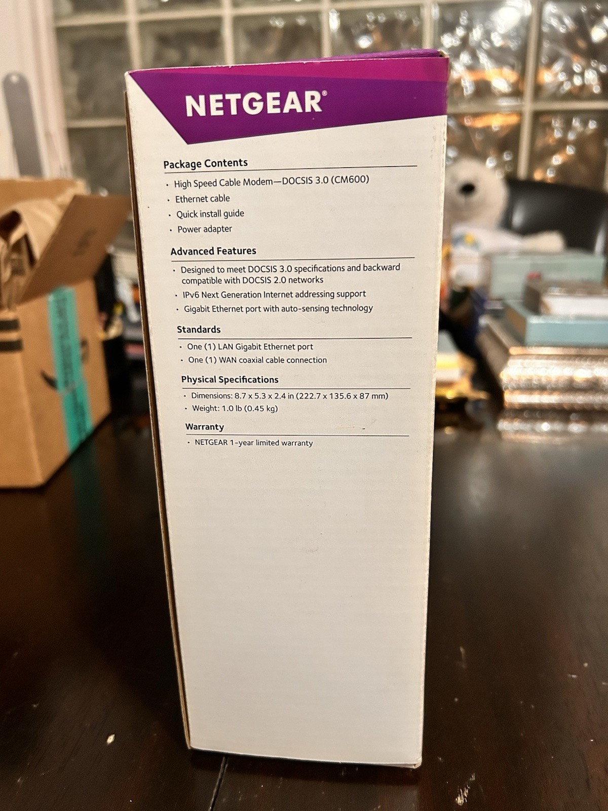 NETGEAR CM600-1AZNAS 960Mbps DOCSIS 3.0 Cable Modem