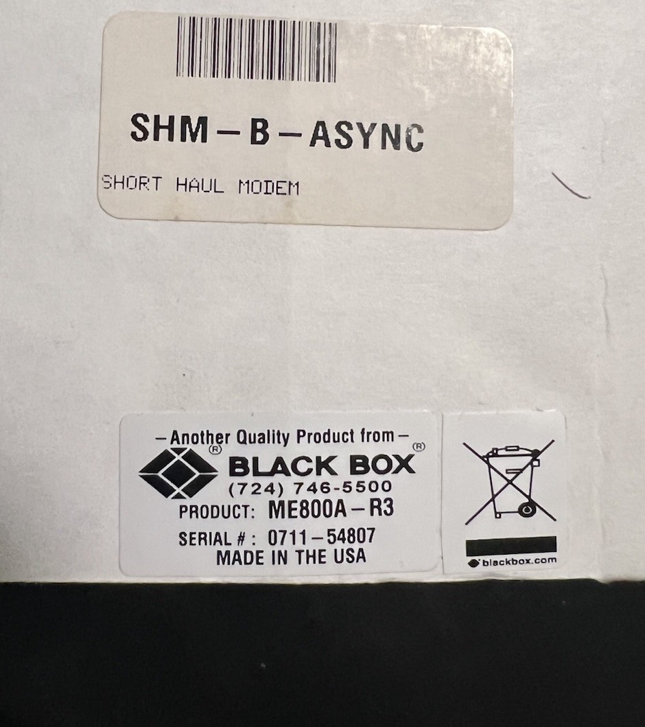 NOS Black Box / Honeywell SHM-B-ASYNC Short Haul Modem