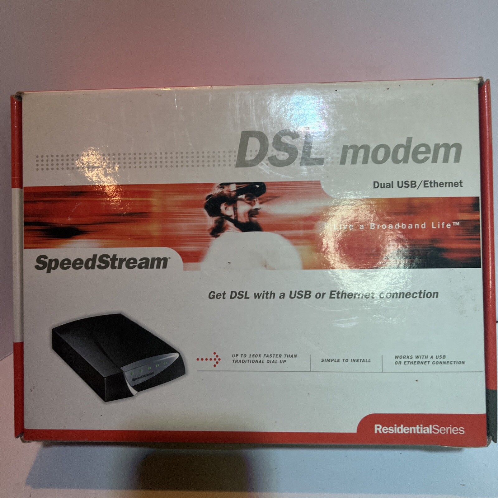Efficient Networks SpeedStream 5667 DSL Modem USB Ethernet Retro Vintage Tech