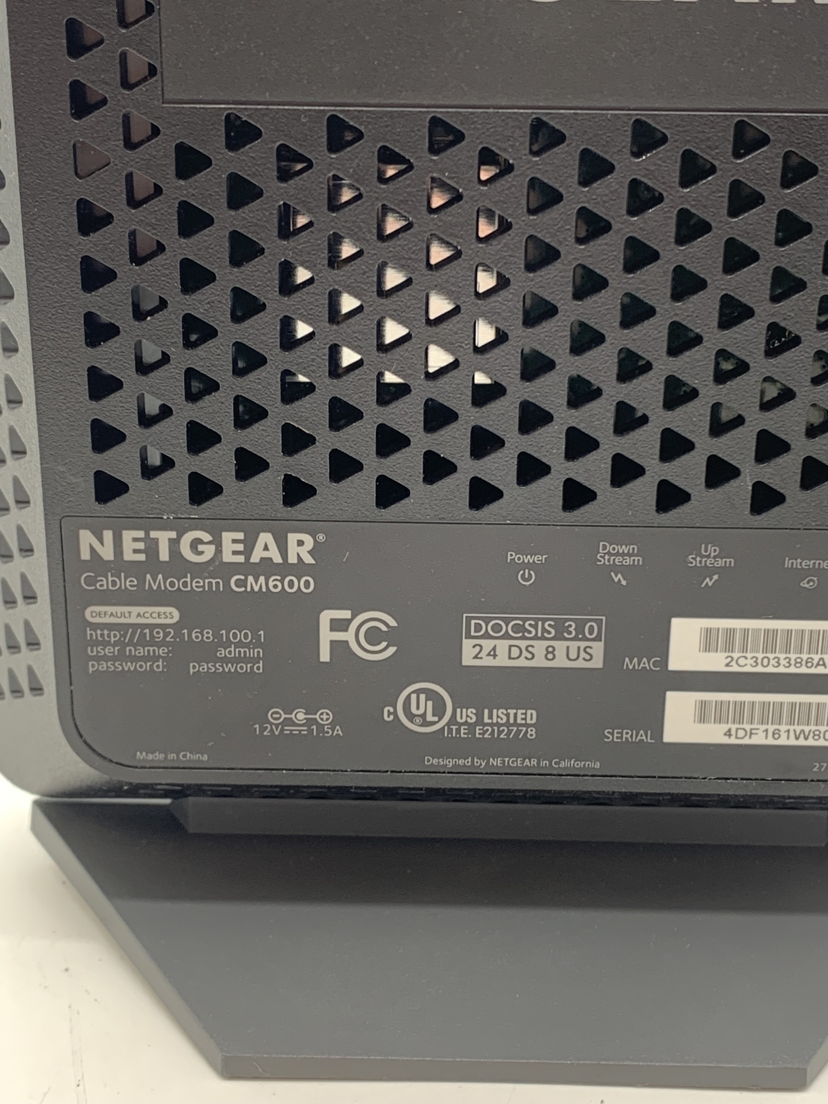 NETGEAR CM600 Cable Modem UNIT ONLY FREE SHIPPING