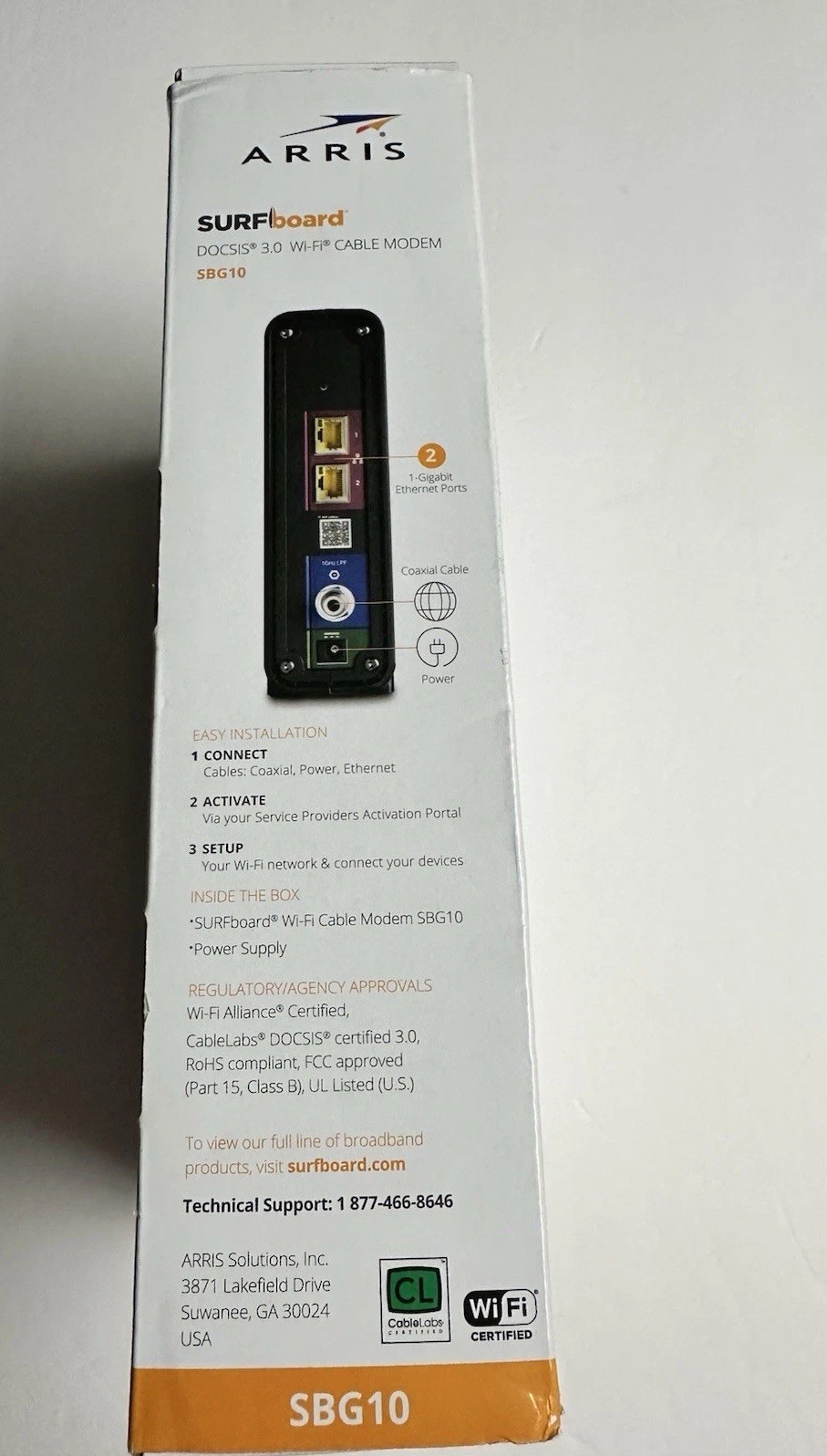 ARRIS SURFboard SBG10 Cable Modem Router AC1600 DOCSIS 3.0 WiFi