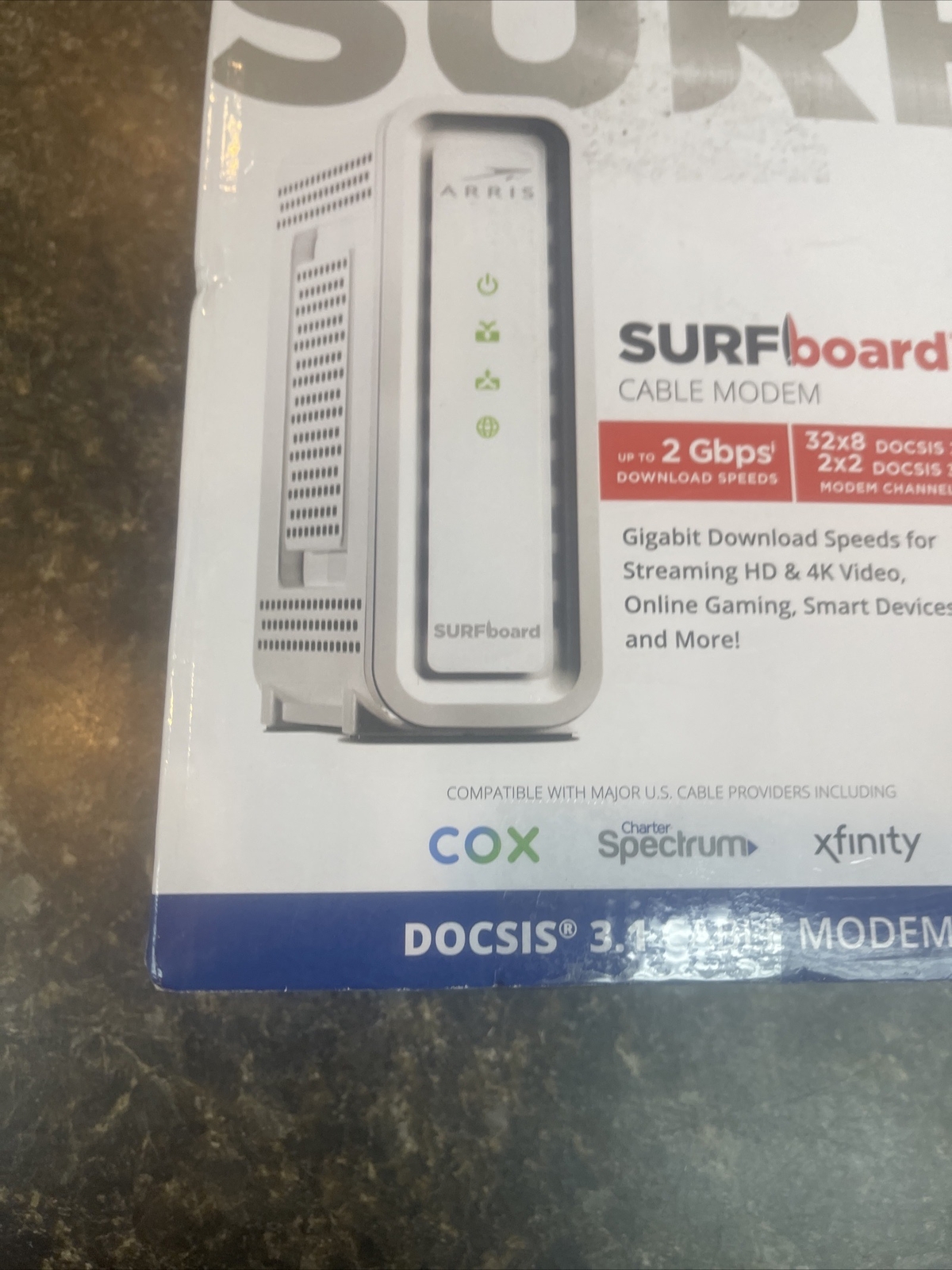 ARRIS SB8200 Surfboard DOCSIS 3.1 Cable Modem – NEW Open Box By ARRIS